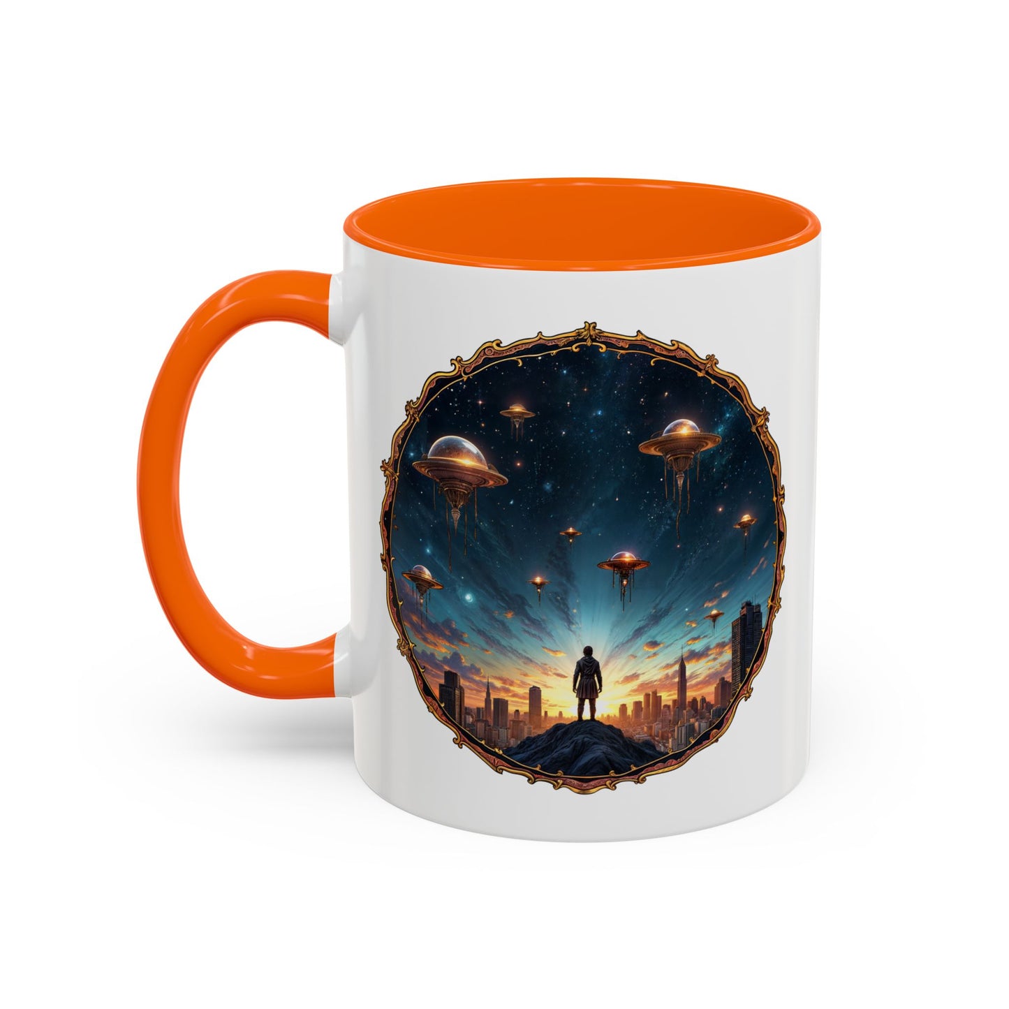 UFO Coffee Mug Featuring Alien Family Reunion Quote for Intergalactic Travelers Who Love Unique Quirky Gifts Alien Jokes QR Code Quote Video