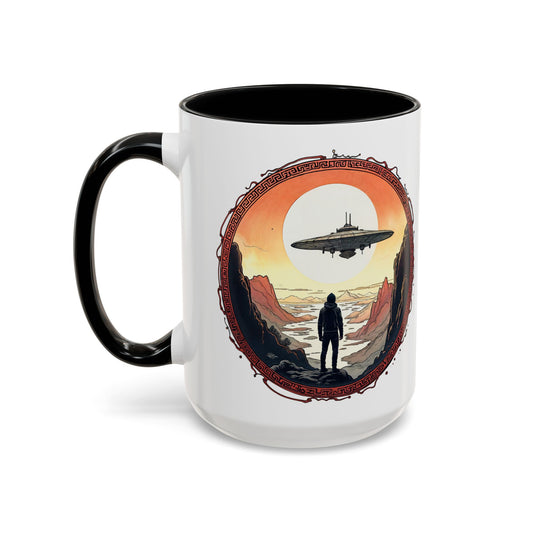 UFO Coffee Mug with Silly Missing Socks Quote for Skeptical Believers Who Adore Unique Quirky Gift Hilarious Alien Humor QR Code Quote Video