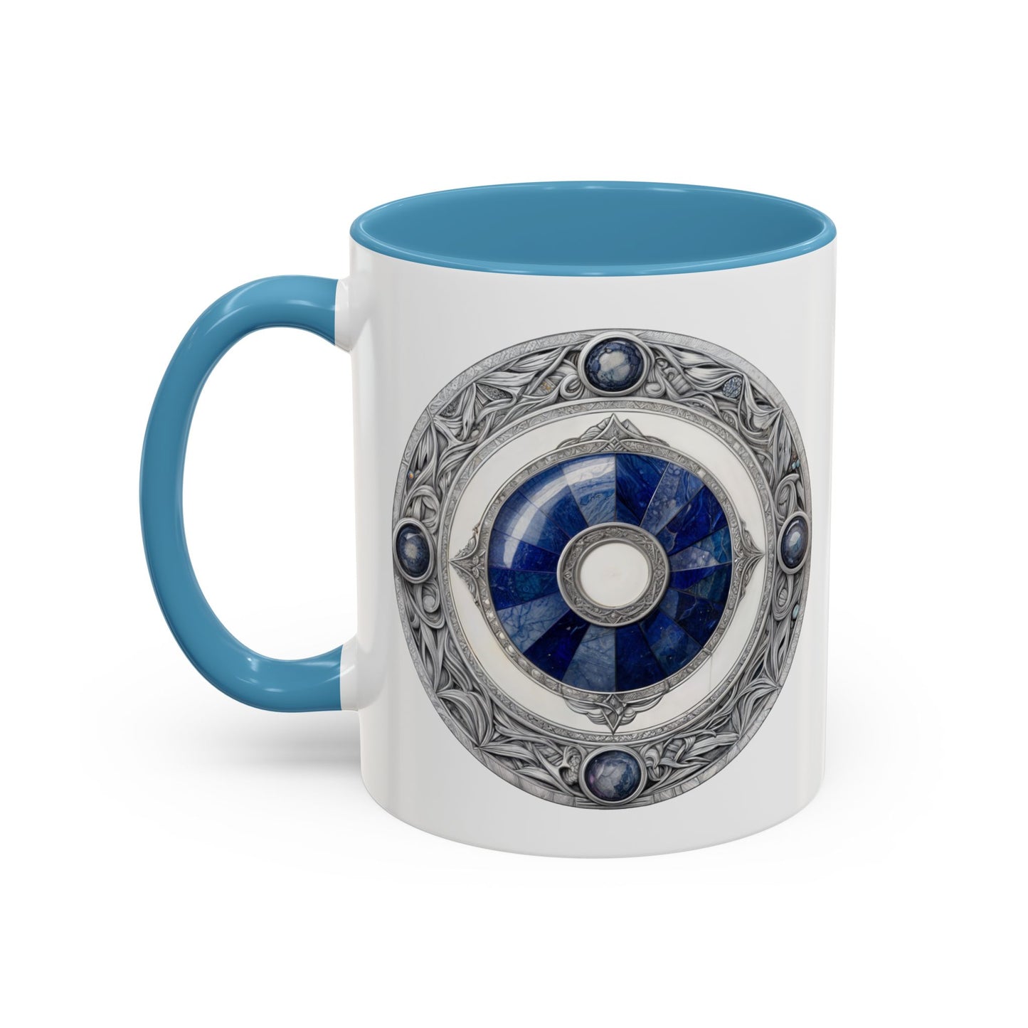 Lapis Lazuli Gemstone Mug with Inspirational Quote and QR Code Perfect for Dreamers Spiritual Seekers and Crystal Lovers