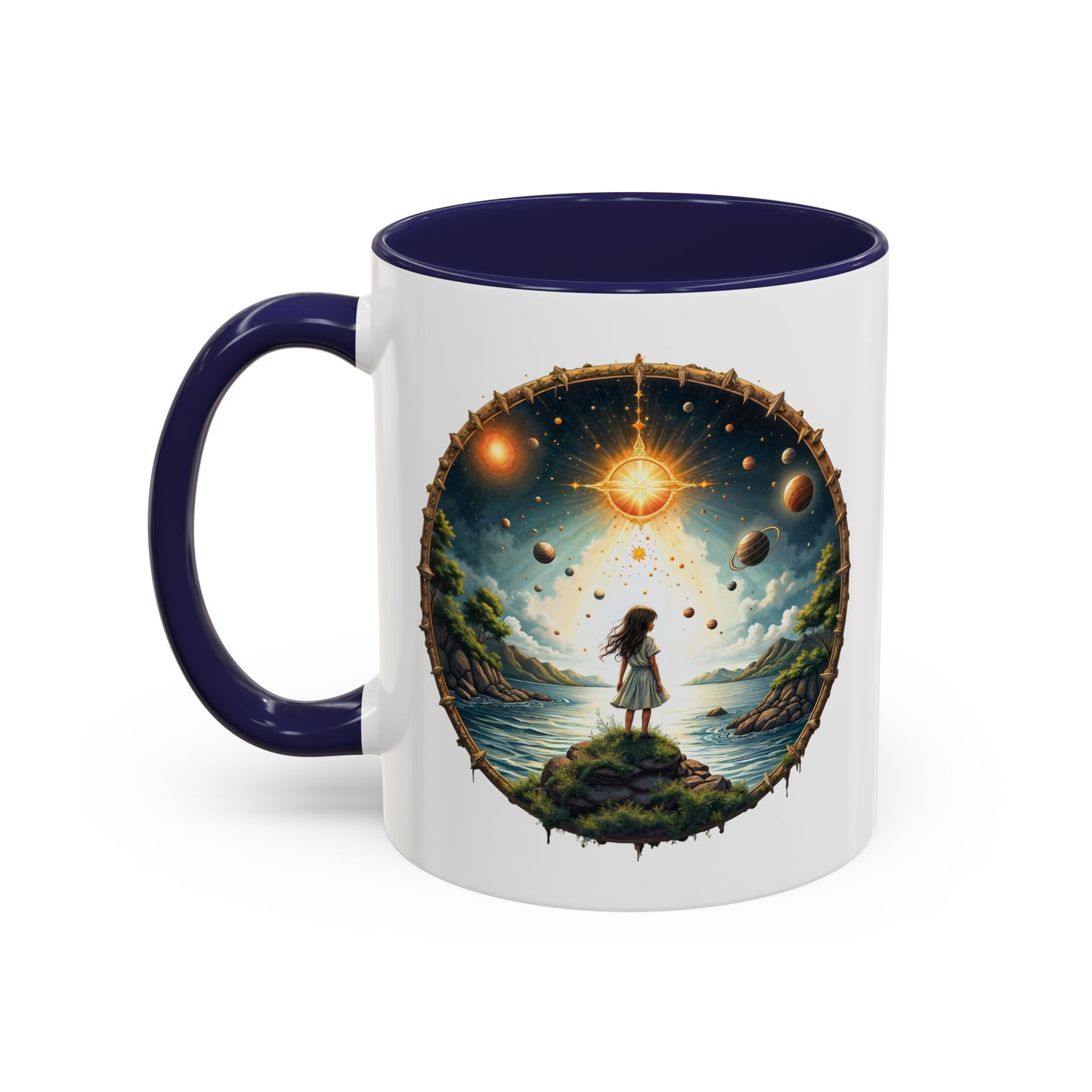 UFO Coffee Mug with Exploring the Final Frontier Quote - Space Enthusiasts Who Enjoy Unique Gifts Hilarious Space Puns QR Code Quote Video