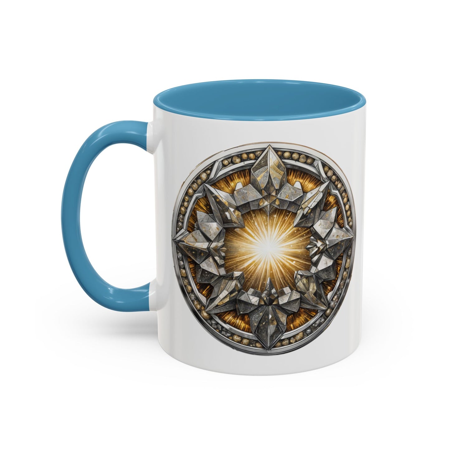 Pyrite Gemstone Coffee Mug with Uplifting Quote and QR Code Perfect for Achievers and Positive Vibes Enthusiasts Crystal Lovers