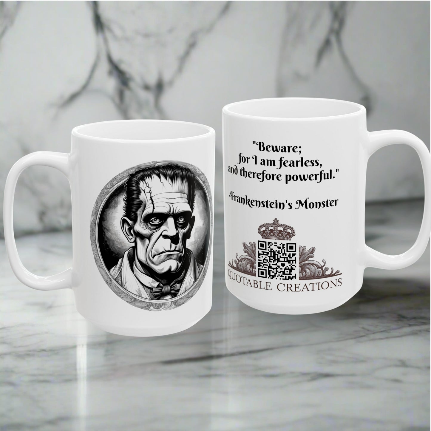 Frankenstein's Monster Inspirational Coffee Mug Unique Gift for Mary Shelley Fans Horror Lovers and Classic Literature Readers