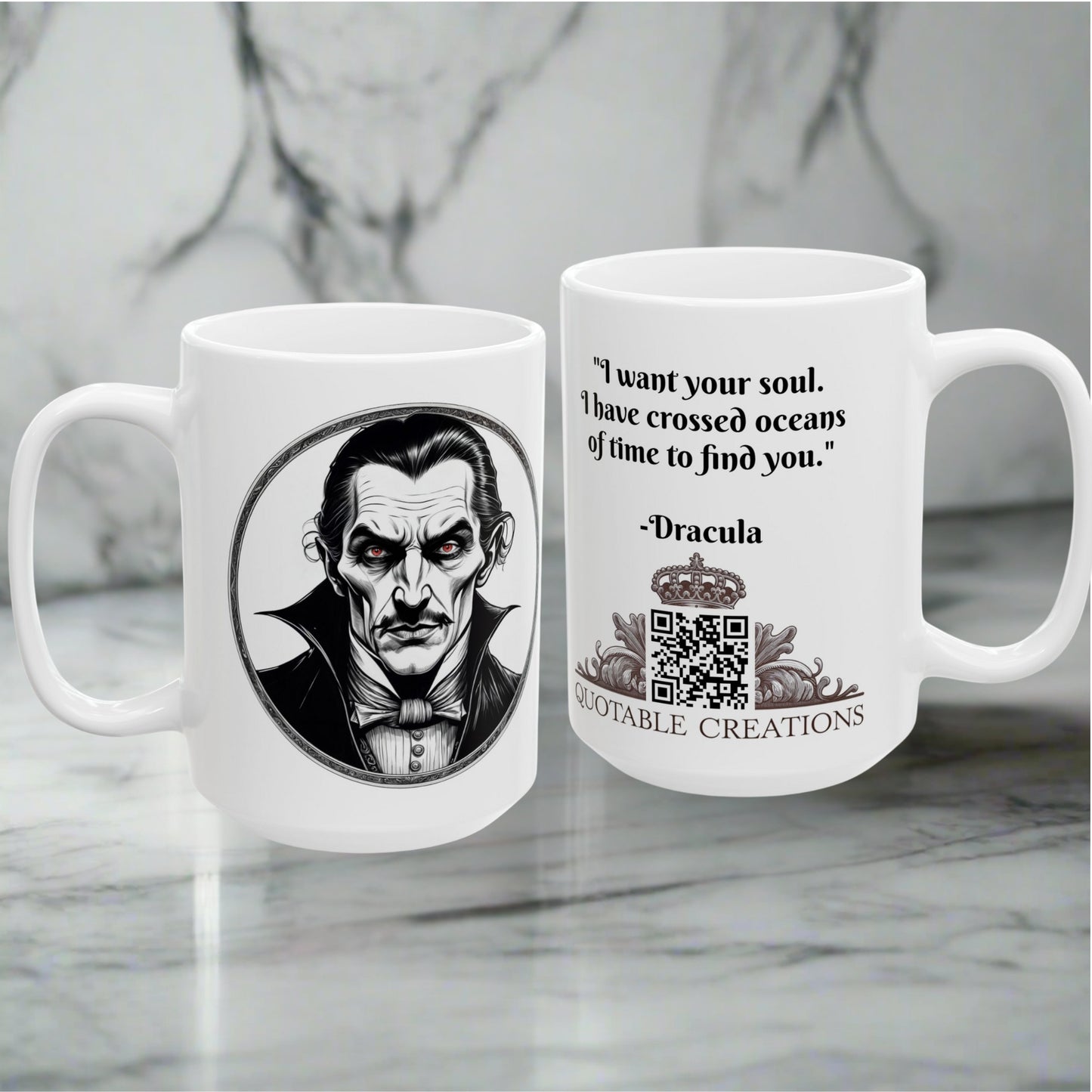 Dracula Inspirational Quote Coffee Mug Great Gift for Gothic Literature Lovers Bram Stoker Fans Mystery Buffs and Horror Aficionados