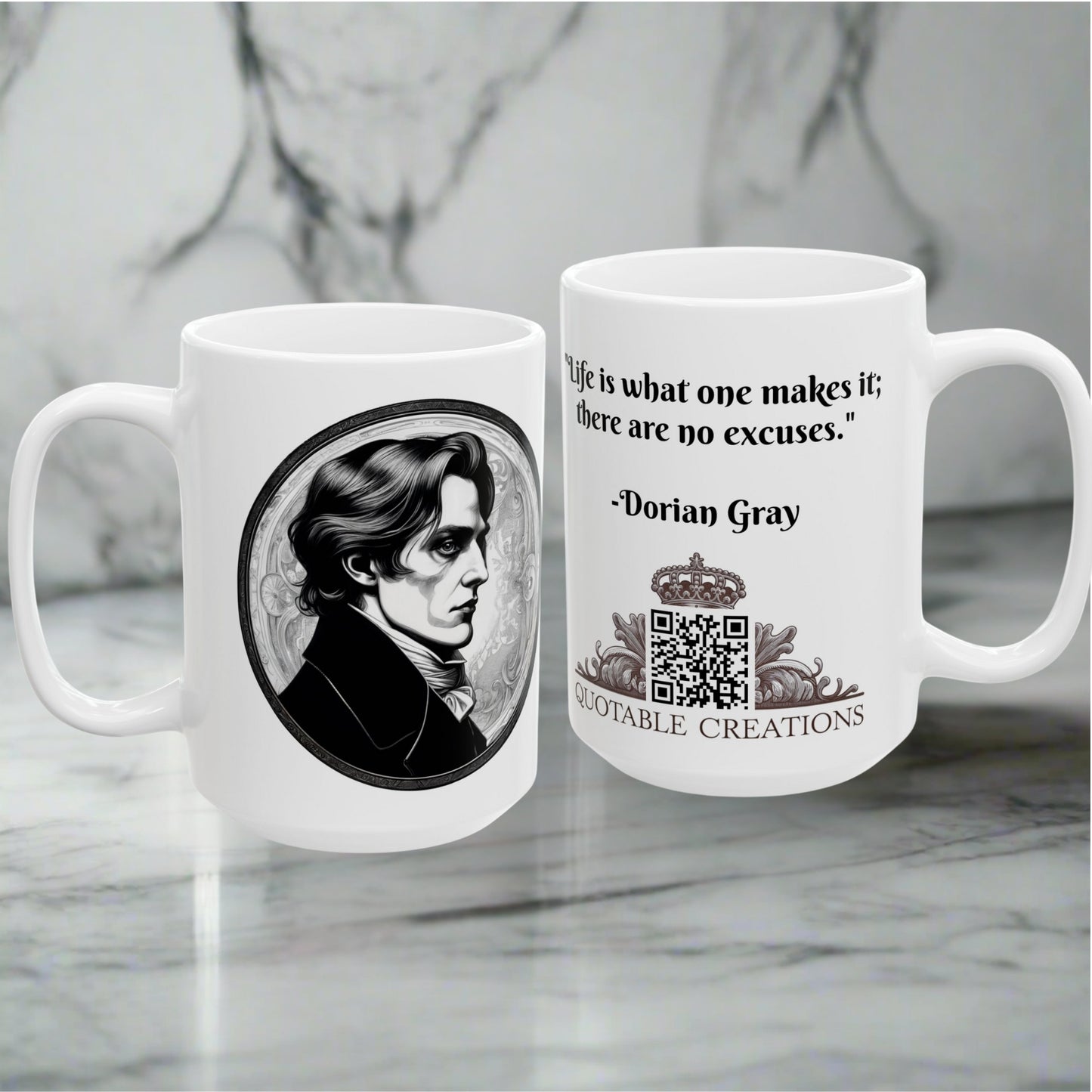 Dorian Gray Inspirational Quote Coffee Mug Perfect Gift for Oscar Wilde Fans Gothic Literature Lovers and Aesthetic Movement Fans