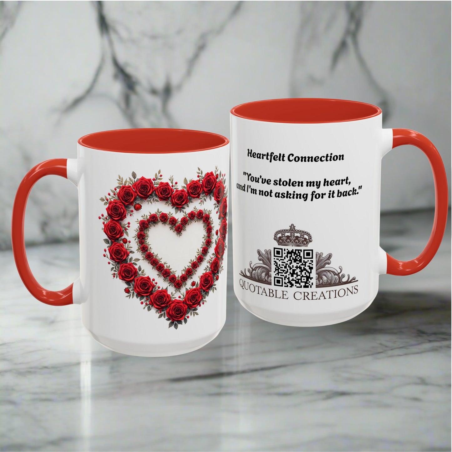 Heartfelt Connection Love Mug The Perfect Gift for Couples Lovers Just Because Capture Your Love Story in a Heartwarming QR Quote Video