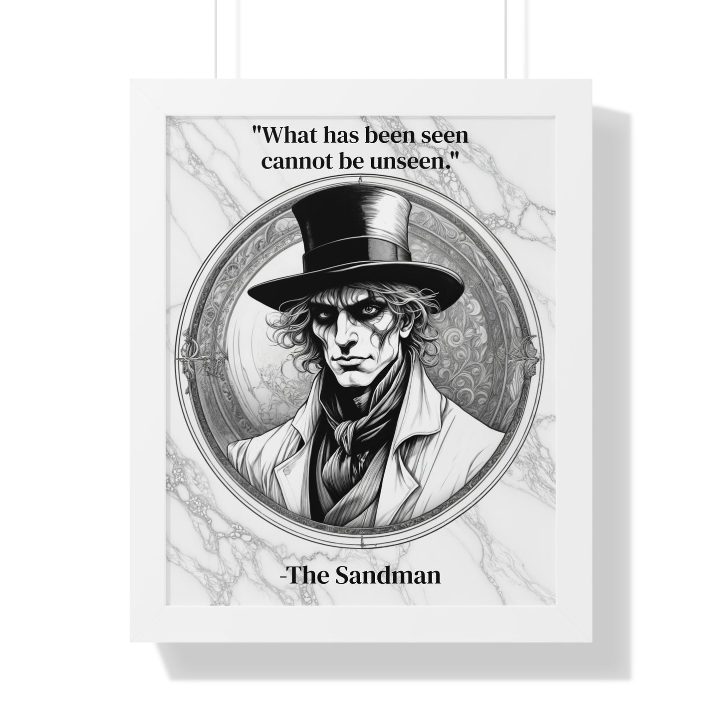 The Sandman Inspirational Quote Fantasy Decor Framed Wall Art for Home Office Gift - Ideal Dreamscape Quote Print for Mythology Enthusiasts