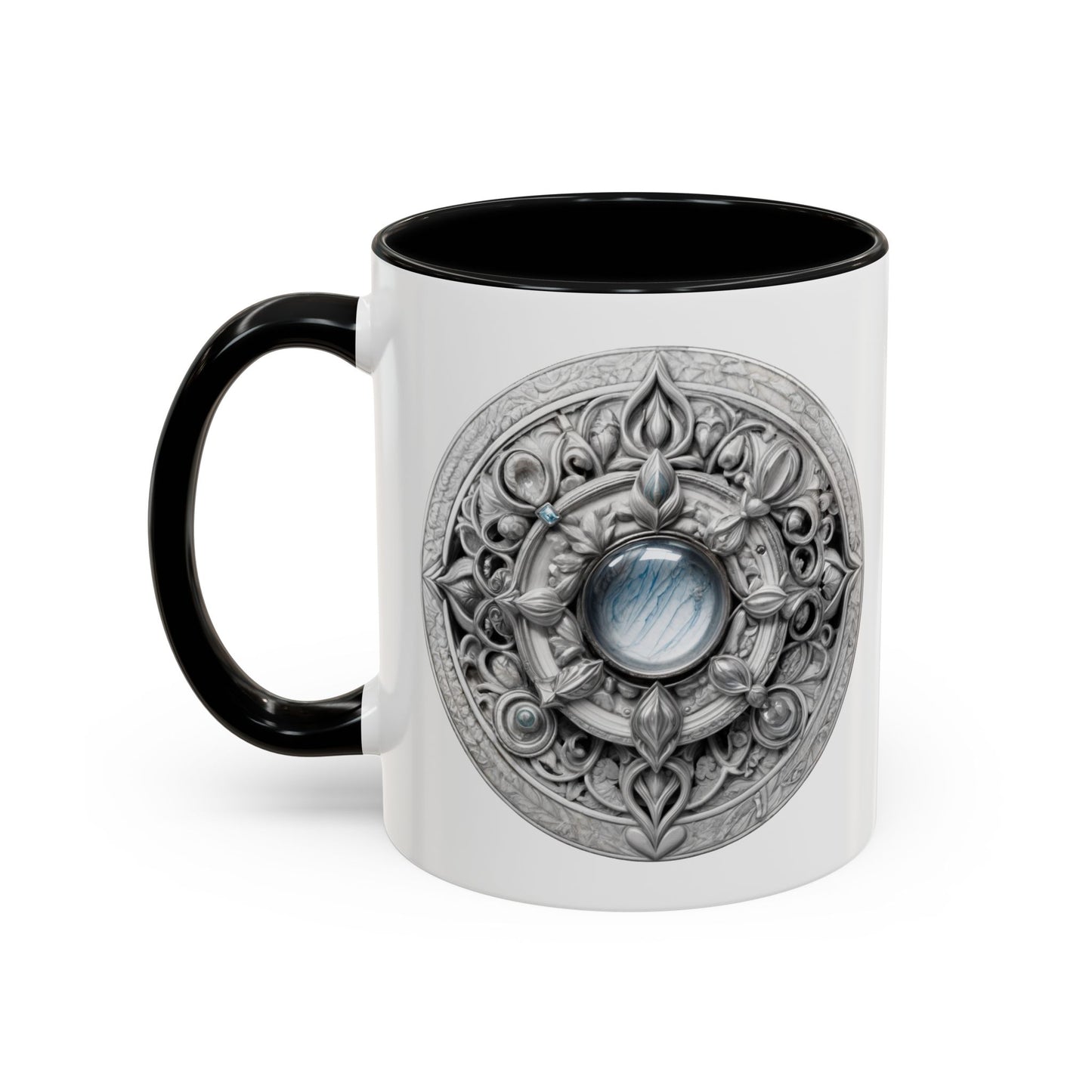 Moonstone Gemstone Coffee Mug with Empowering Quote and QR Code Perfect for Mystics and Creative Spirits Beautiful Crystal Lovers