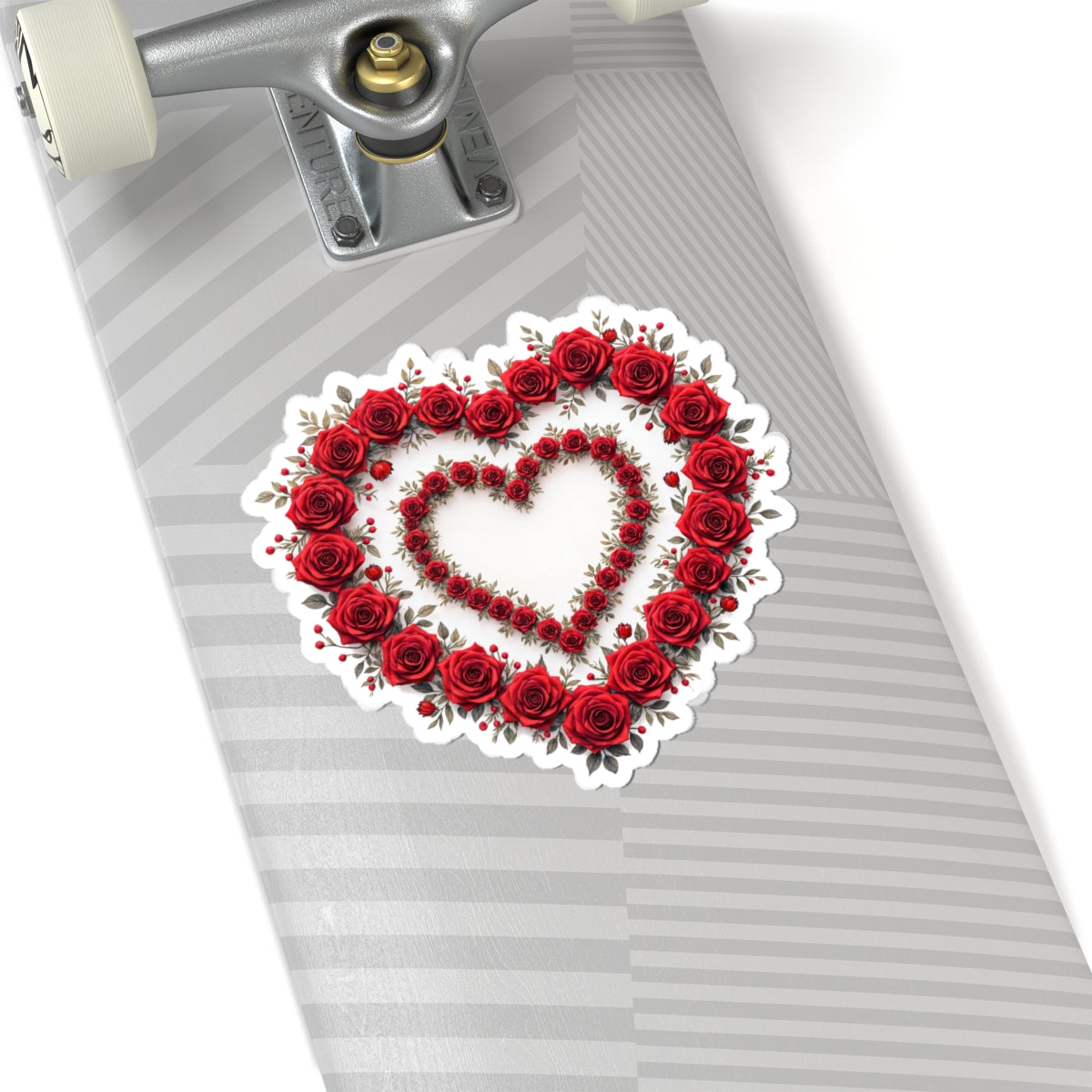 Rose Heart Wreath - Kiss-Cut Stickers