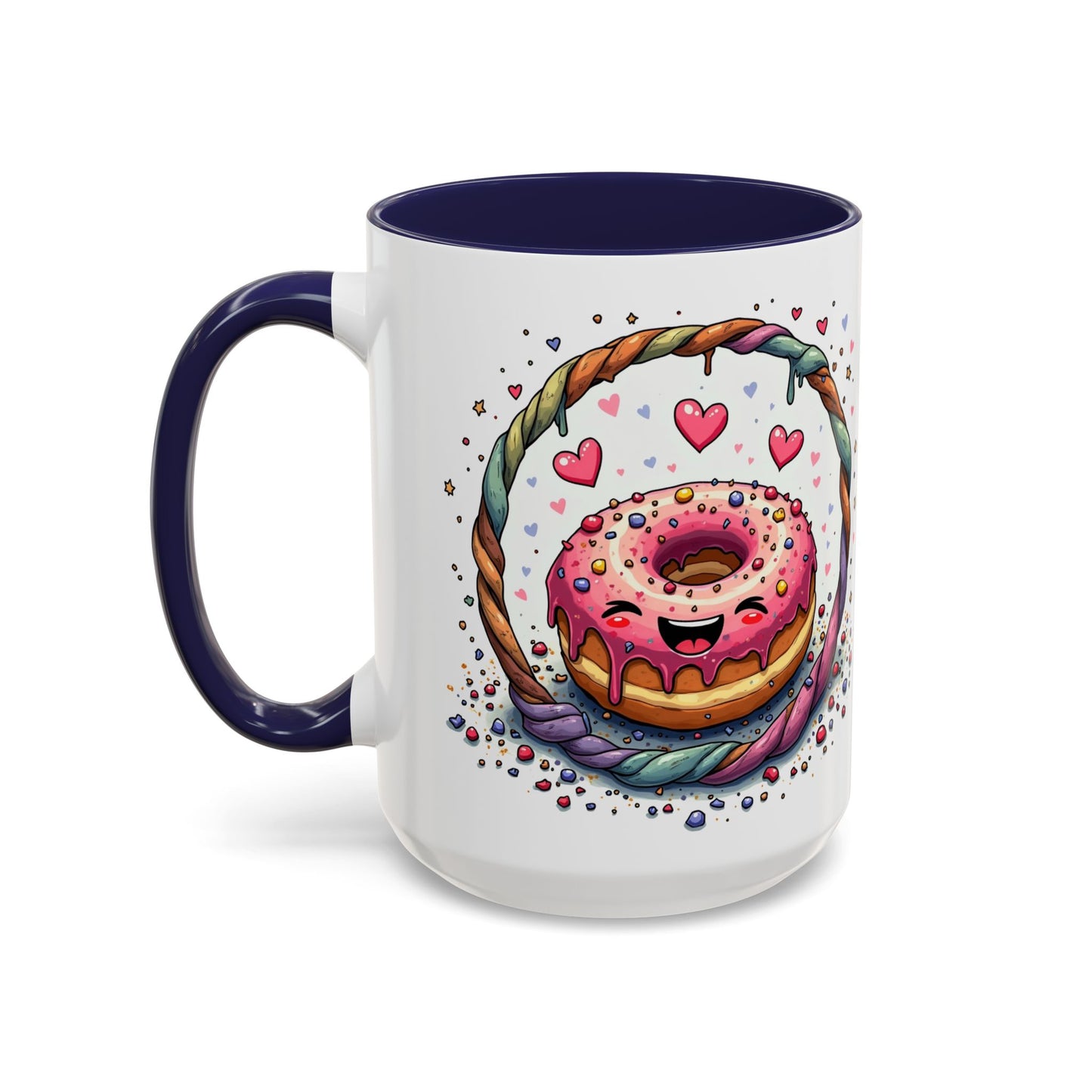 Donut Worry Mugs for Couples Fun Pun Coffee Gift for Sweet Romantic Lovers Perfect Present with Whimsical Love Quote QR Quote Video