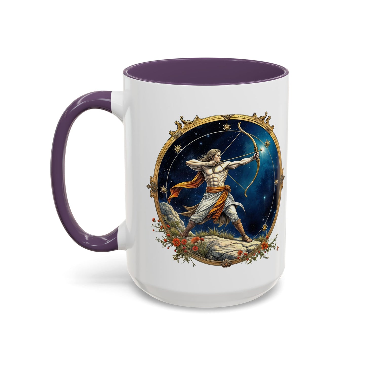 Sagittarius Zodiac Coffee Mug with Inspirational Quote and Smart QR Code Adventurous Astrology Gift Horoscope Mug for Sagittarius Fans