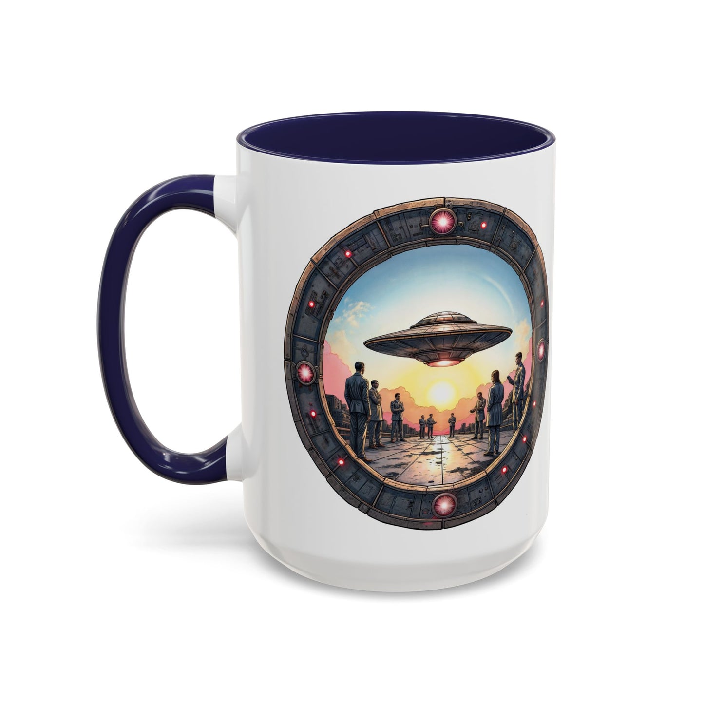 UFO Coffee Mug with Funny Conspiracy Theory Quotes - for Enthusiasts Who Enjoy Mysterious Area 51 Humor Unique Gift Idea QR Code Quote Video