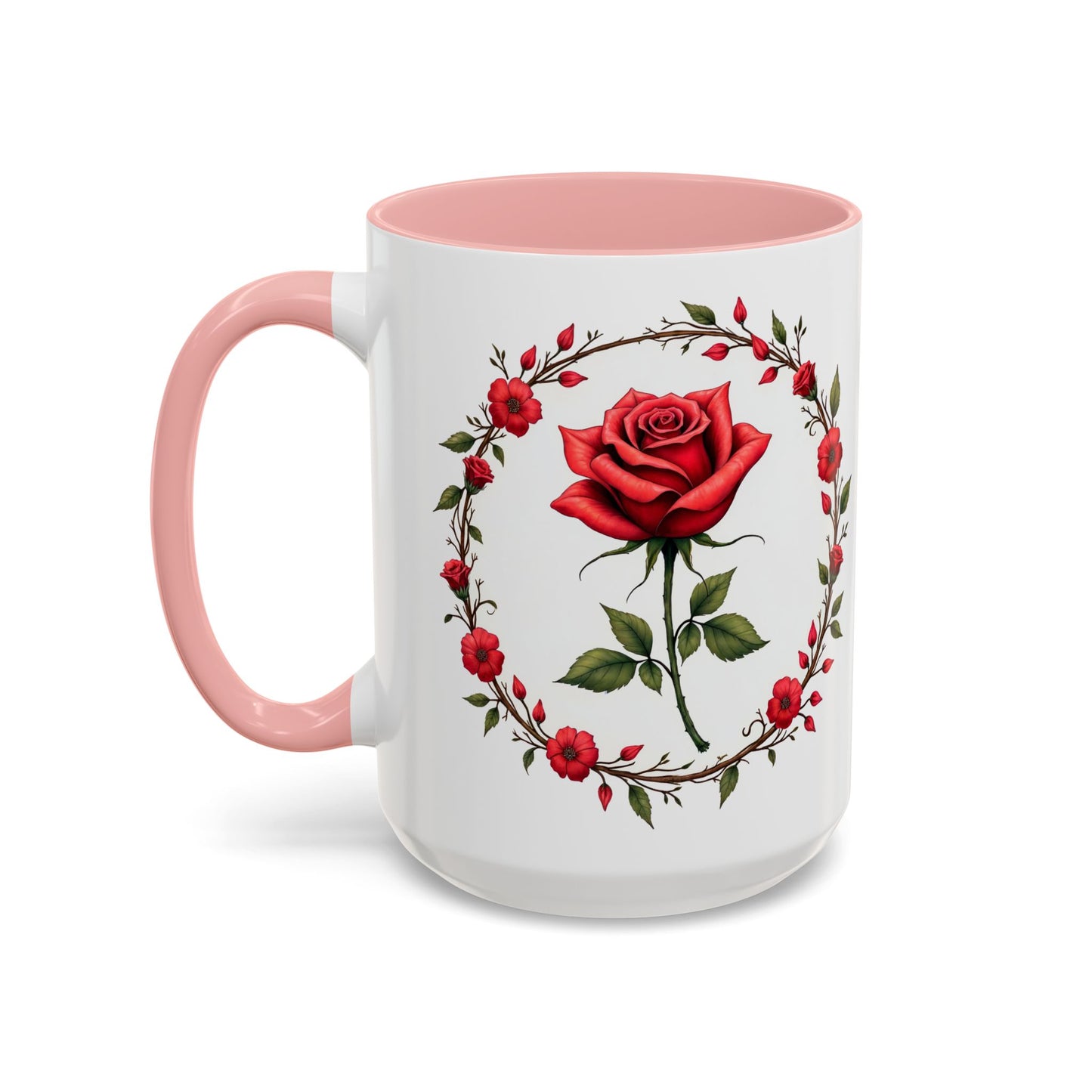 Petal Passion Mug Romantic Gift Idea for Lovebirds Cherish Love with Roses and a Heartfelt QR Quote Video to Celebrate Your Lovers Bond