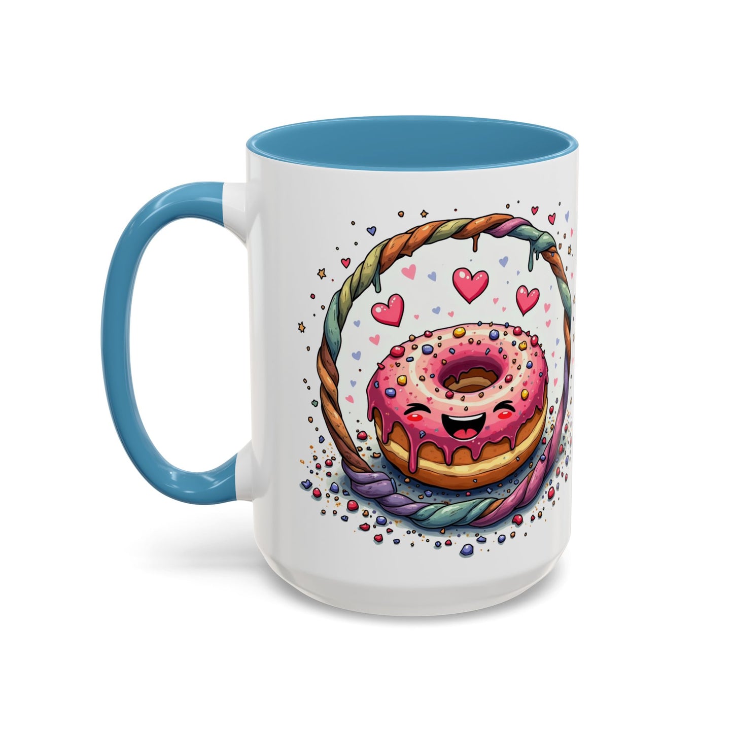 Donut Worry Mugs for Couples Fun Pun Coffee Gift for Sweet Romantic Lovers Perfect Present with Whimsical Love Quote QR Quote Video