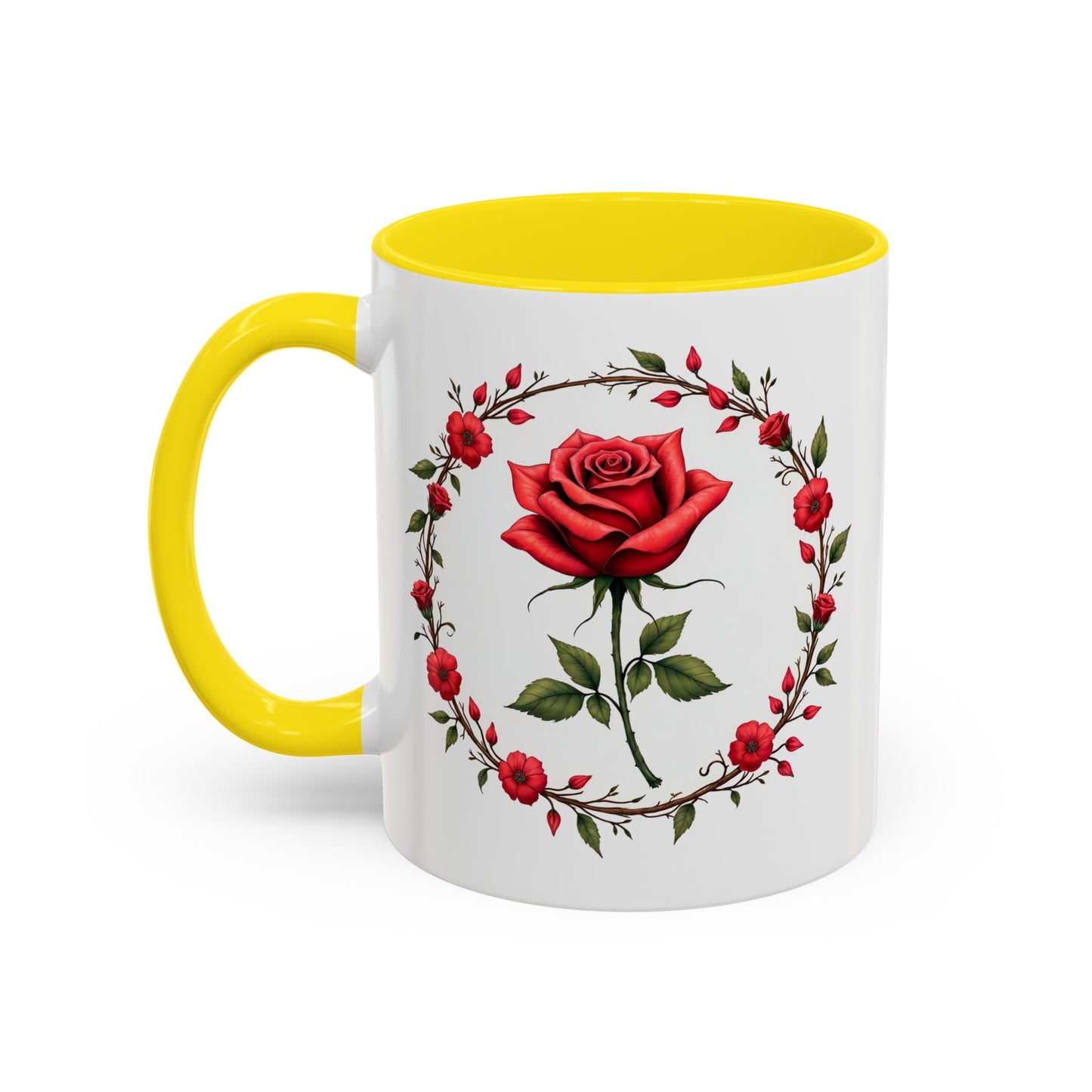 Petal Passion Mug Romantic Gift Idea for Lovebirds Cherish Love with Roses and a Heartfelt QR Quote Video to Celebrate Your Lovers Bond