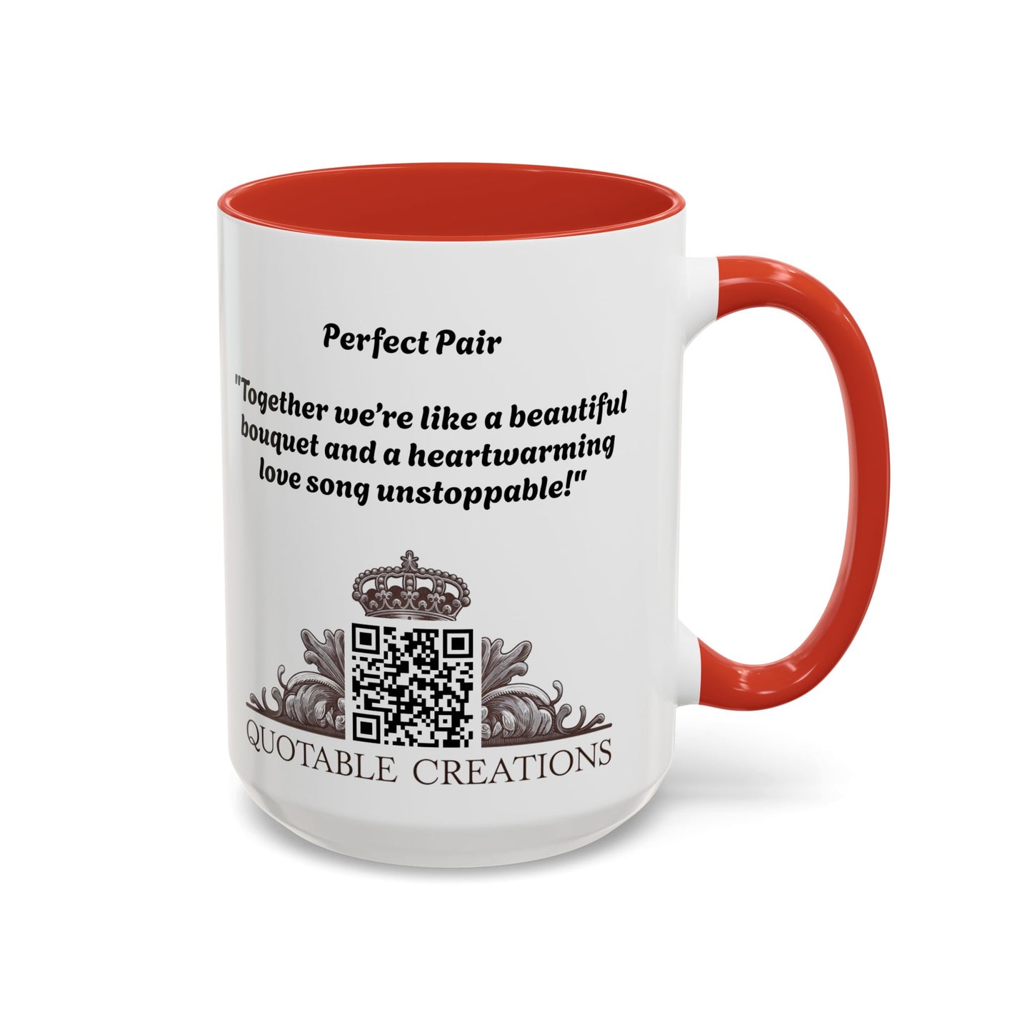 Perfect Pair Mug Celebrate Unbreakable Love with This Ideal Couples Gift for Lovers and Partner Cherish Togetherness QR Quote Video Keepsake