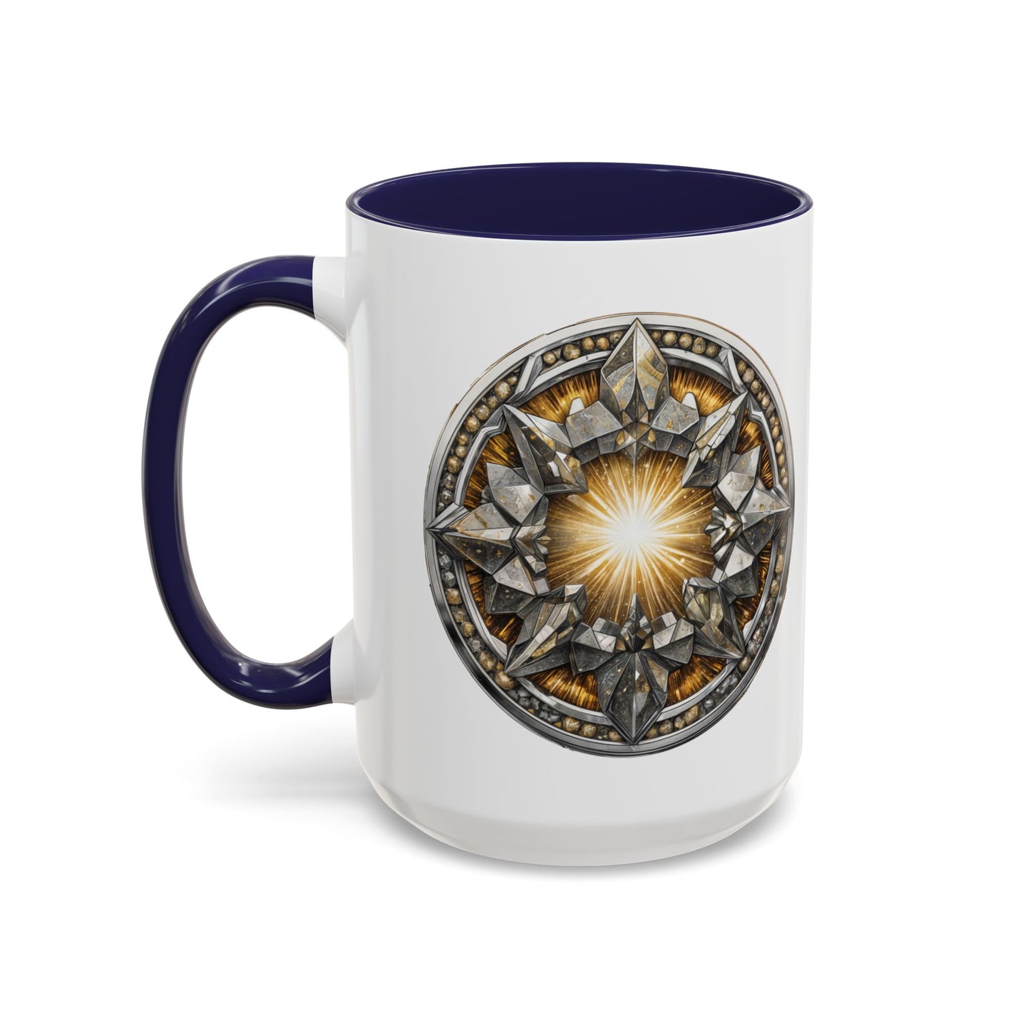 Pyrite Gemstone Coffee Mug with Uplifting Quote and QR Code Perfect for Achievers and Positive Vibes Enthusiasts Crystal Lovers