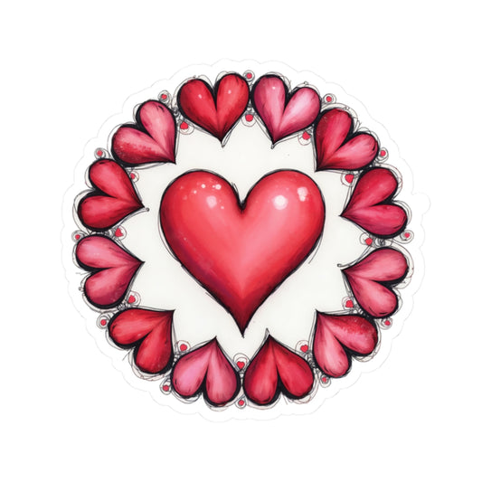 Heart Incircled - Kiss-Cut Stickers