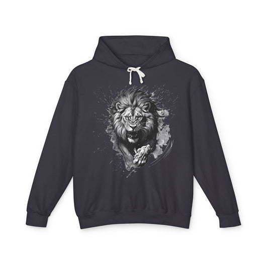Lion Charge Motivation - Lightweight Hoodie