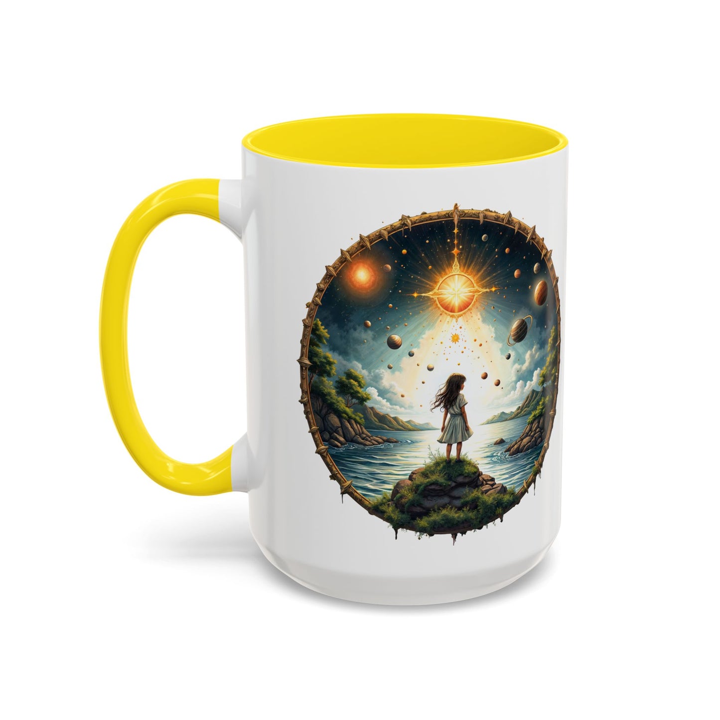 UFO Coffee Mug with Exploring the Final Frontier Quote - Space Enthusiasts Who Enjoy Unique Gifts Hilarious Space Puns QR Code Quote Video