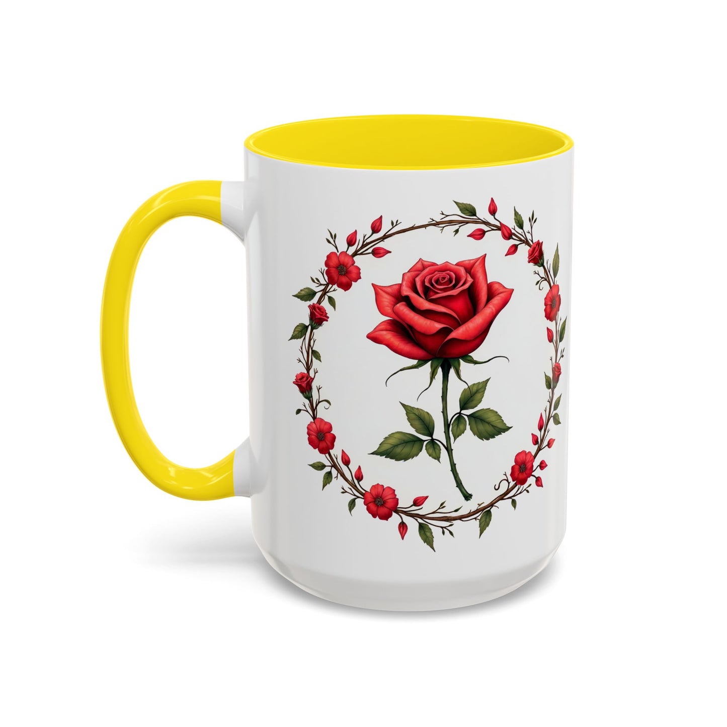 Petal Passion Mug Romantic Gift Idea for Lovebirds Cherish Love with Roses and a Heartfelt QR Quote Video to Celebrate Your Lovers Bond