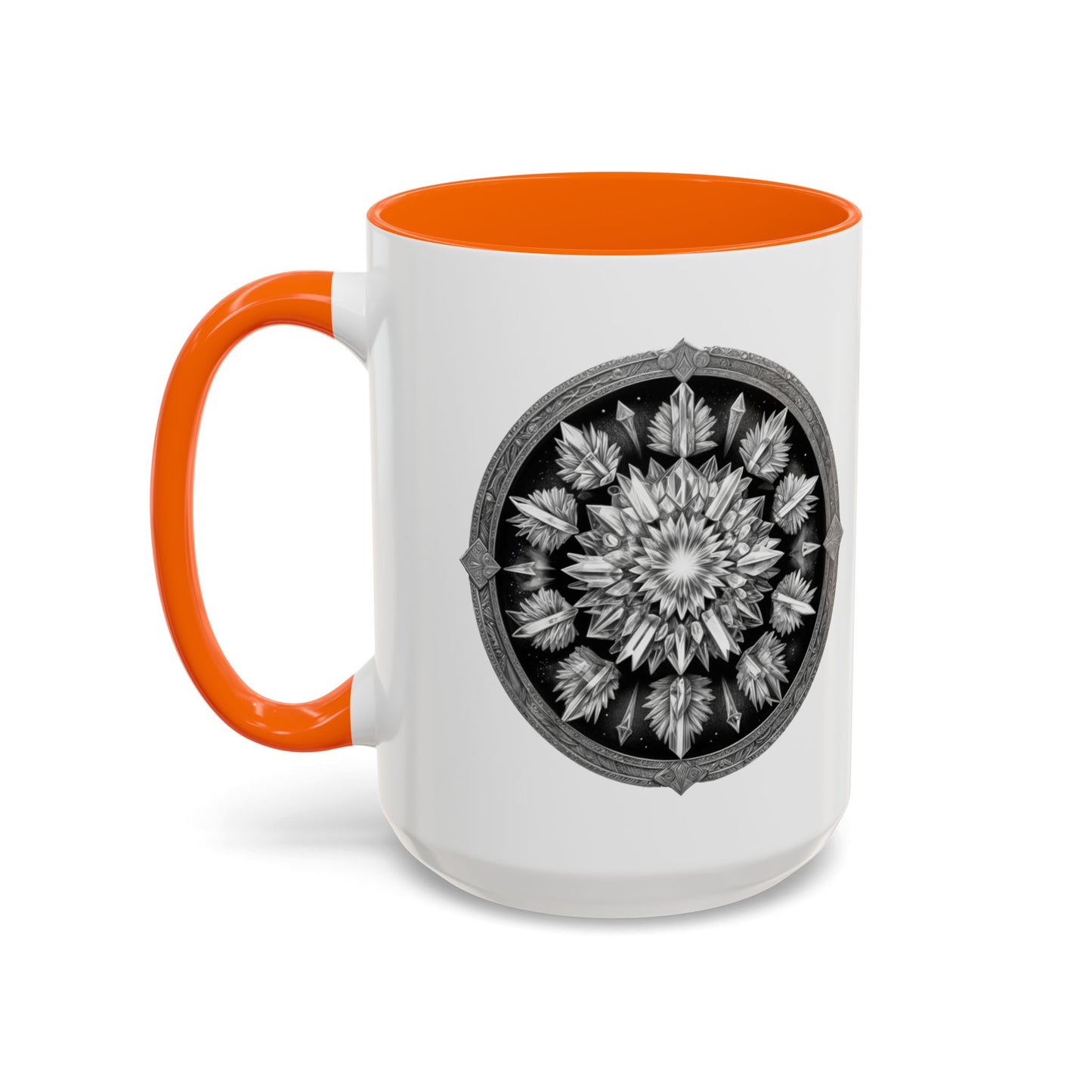 Clear Quartz Gemstone Coffee Mug with Empowering Quote and QR Code Perfect for Crystal Manifestation and Meditation Enthusiasts