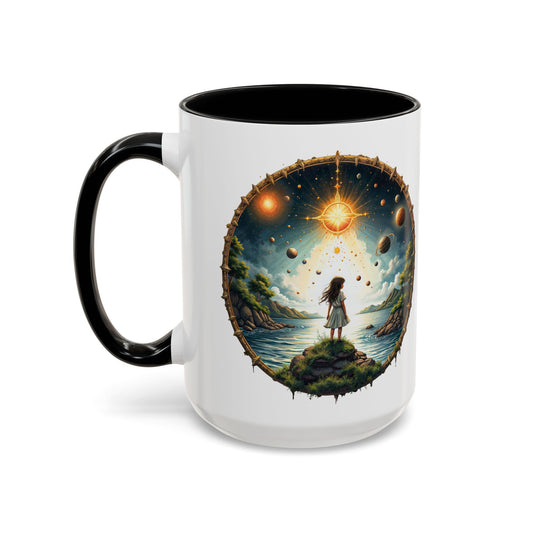 UFO Coffee Mug with Exploring the Final Frontier Quote for Space Enthusiasts Who Enjoy Unique Gifts Hilarious Space Puns QR Code Quote Video