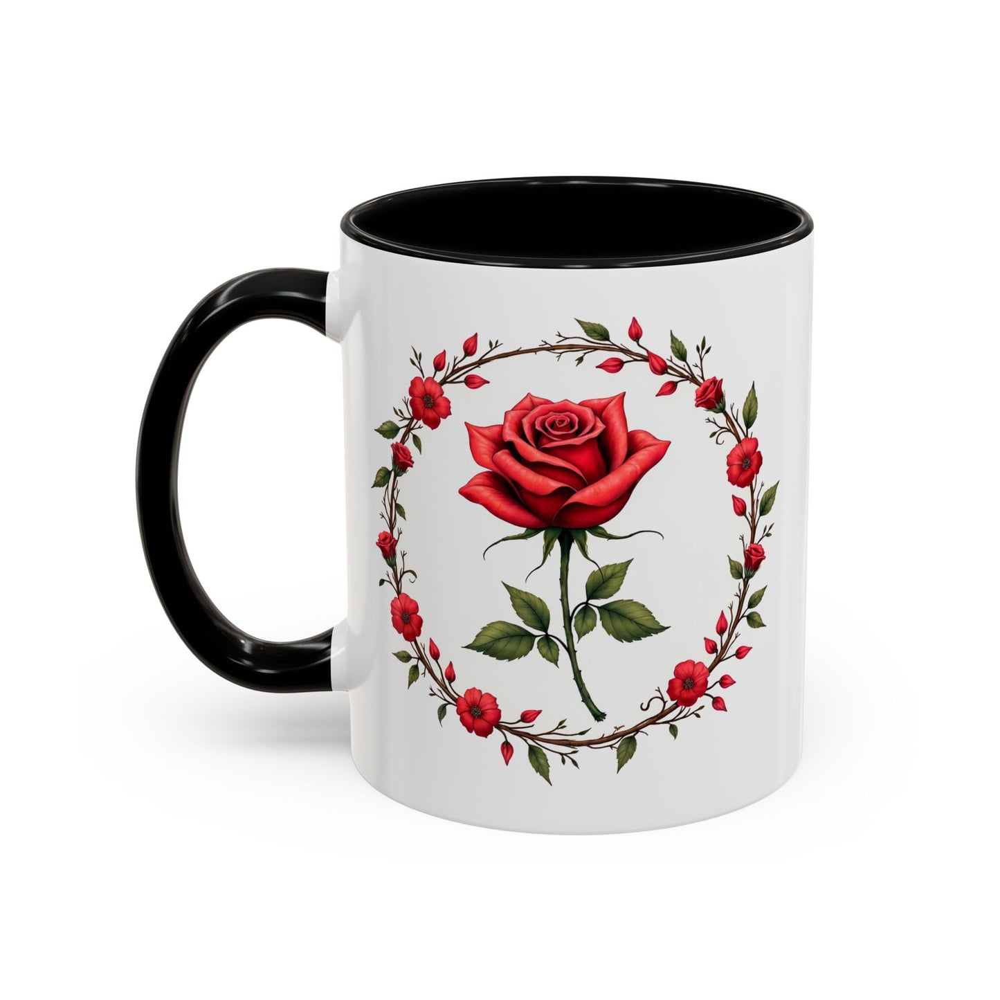 Petal Passion Mug Romantic Gift Idea for Lovebirds Cherish Love with Roses and a Heartfelt QR Quote Video to Celebrate Your Lovers Bond