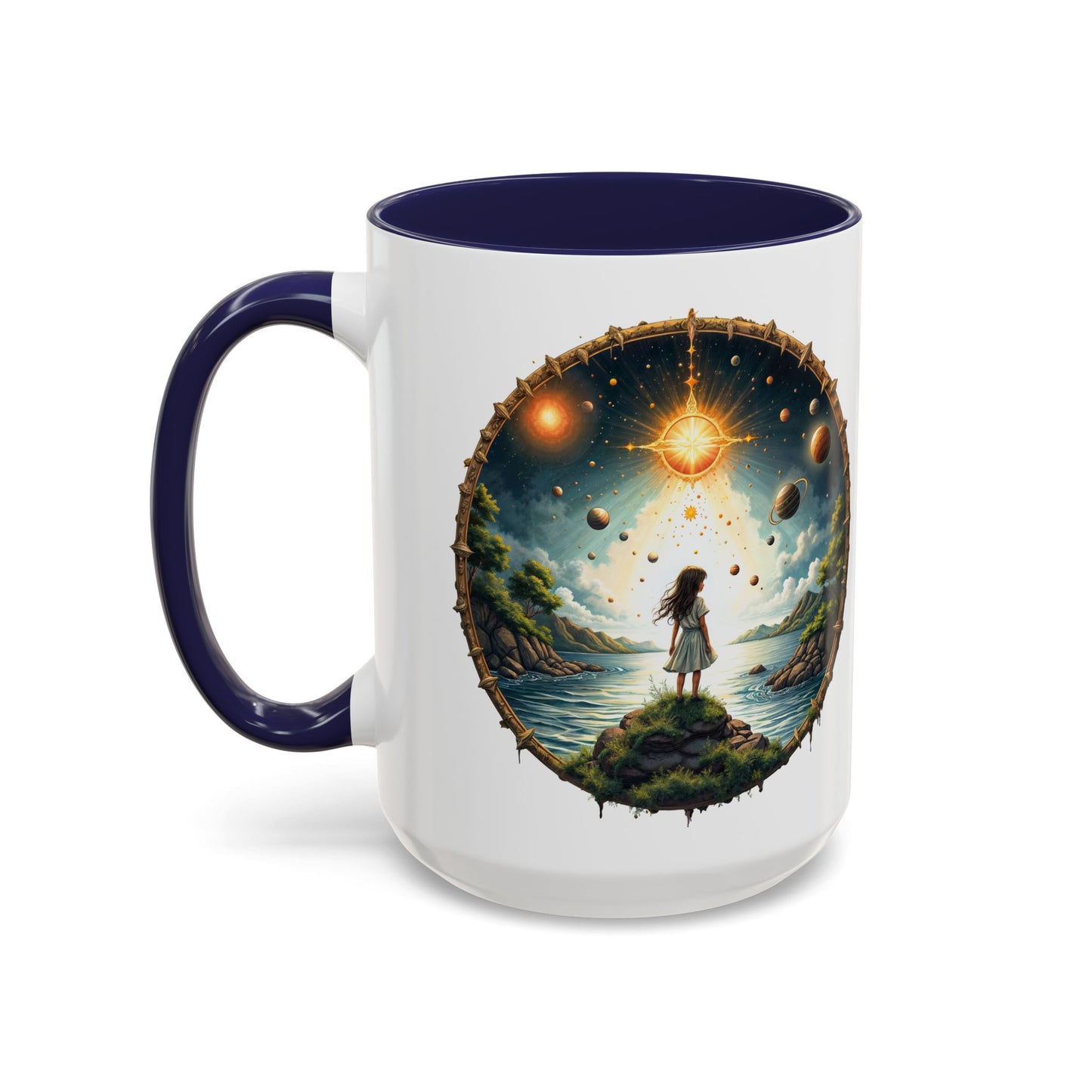 UFO Coffee Mug with Exploring the Final Frontier Quote - Space Enthusiasts Who Enjoy Unique Gifts Hilarious Space Puns QR Code Quote Video