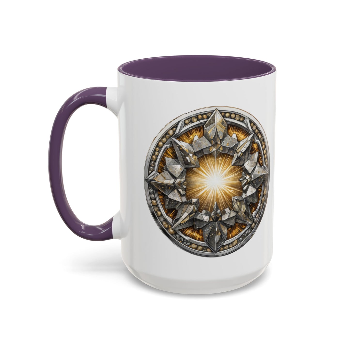 Pyrite Gemstone Coffee Mug with Uplifting Quote and QR Code Perfect for Achievers and Positive Vibes Enthusiasts Crystal Lovers