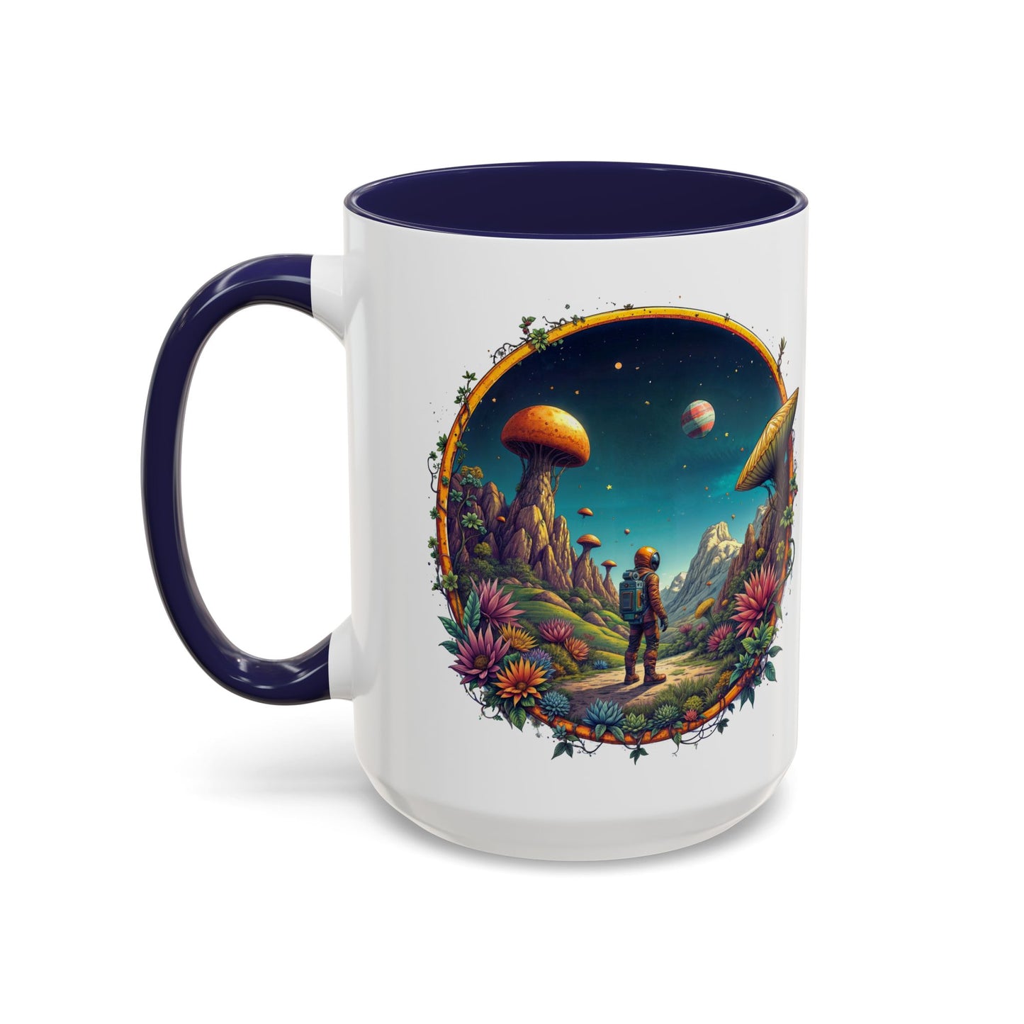 UFO Coffee Mug with Space Navigation Astronomy Quotes - for Stargazers Who Love Unique Gifts Funny Space Humor and Jokes QR Code Quote Video