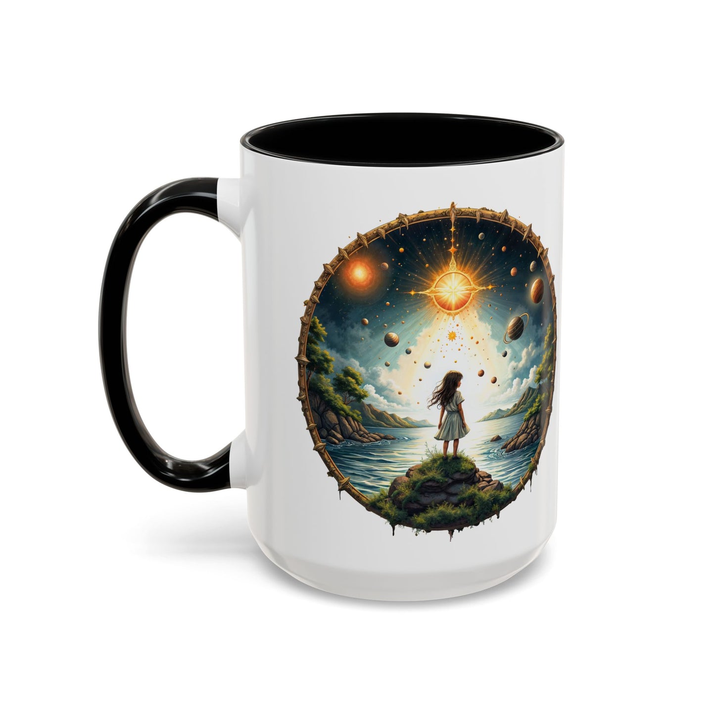 UFO Coffee Mug with Exploring the Final Frontier Quote - Space Enthusiasts Who Enjoy Unique Gifts Hilarious Space Puns QR Code Quote Video