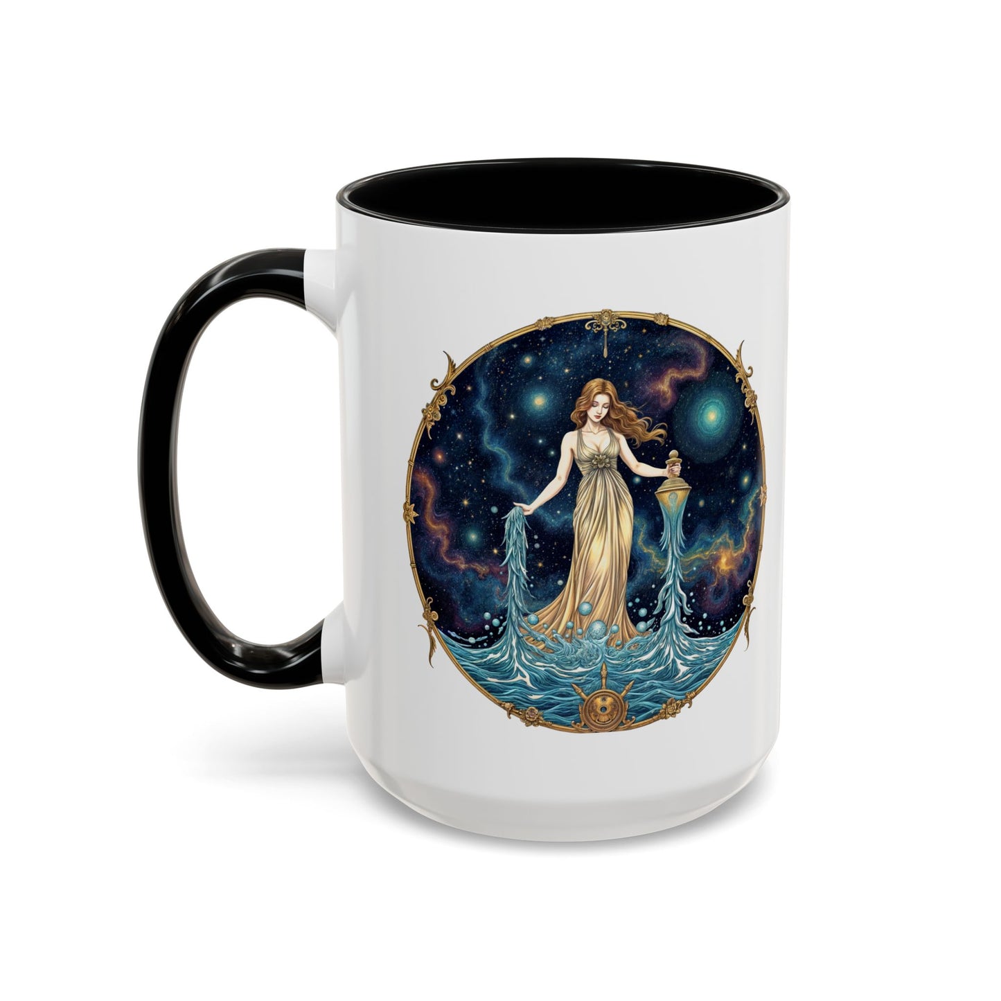 Aquarius Astrology Zodiac Sign Quote Coffee Mug with QR Code (11, 15oz)