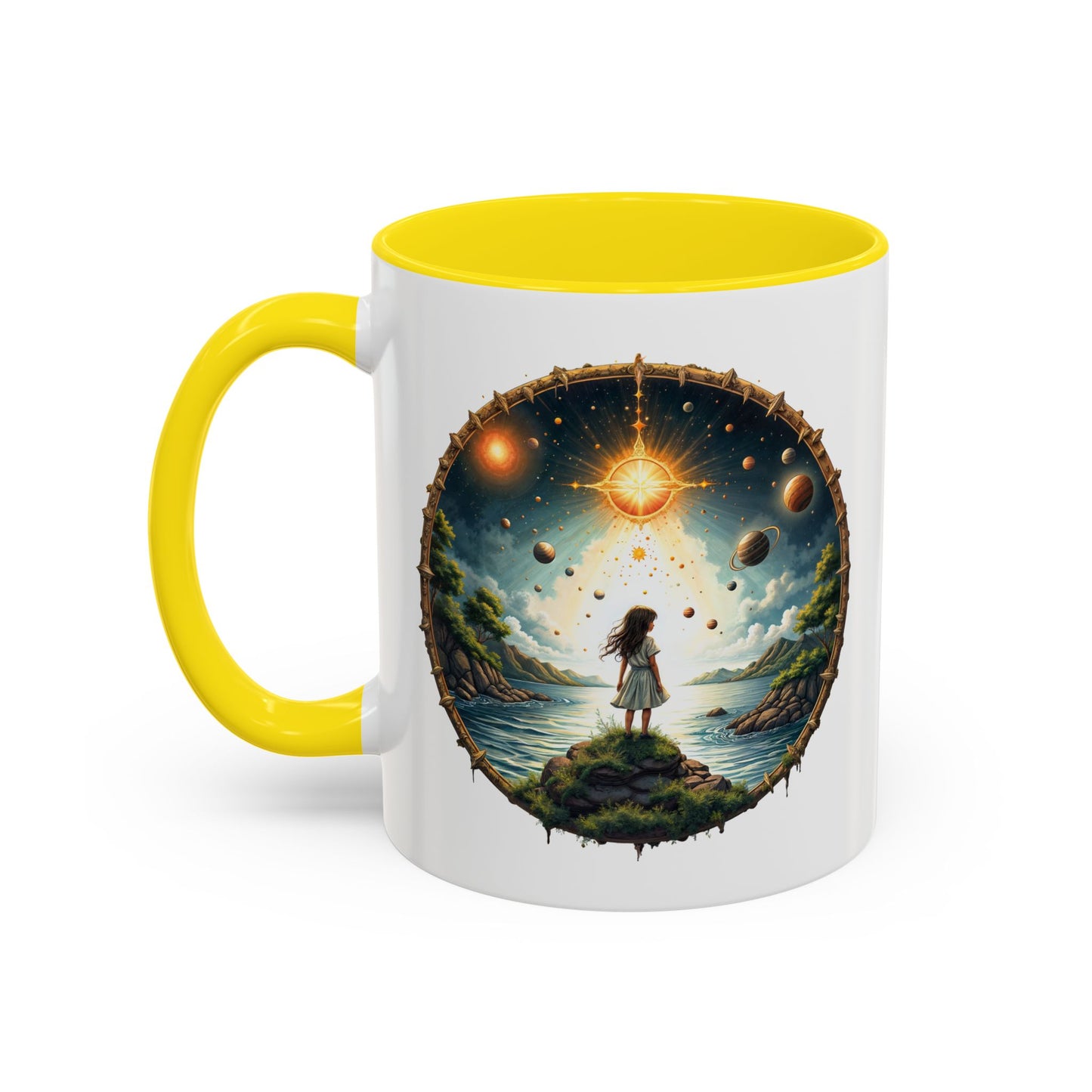 UFO Coffee Mug with Exploring the Final Frontier Quote - Space Enthusiasts Who Enjoy Unique Gifts Hilarious Space Puns QR Code Quote Video