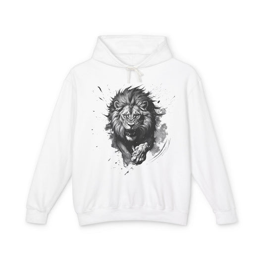 Lion Charge Motivation - Lightweight Hoodie