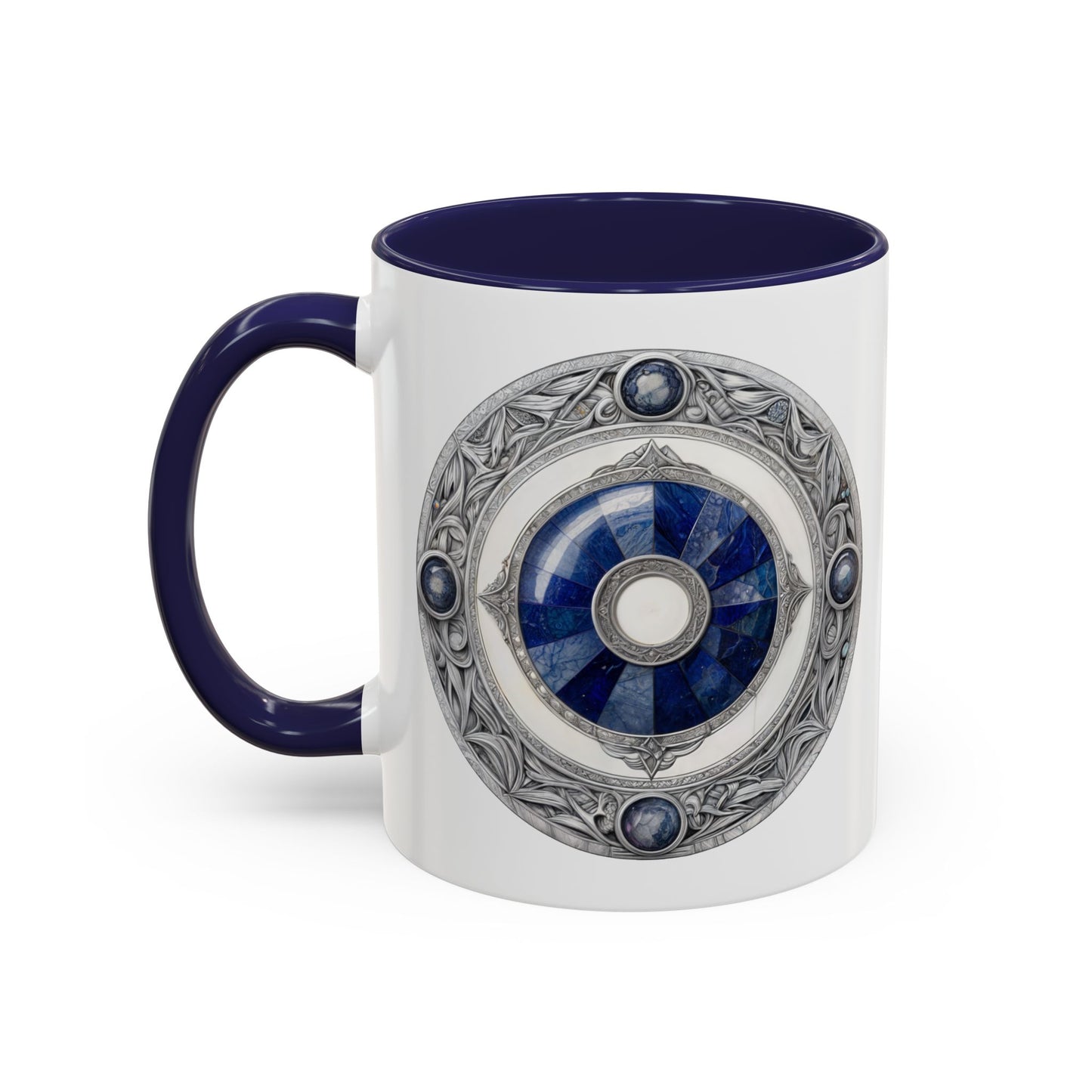 Lapis Lazuli Gemstone Mug with Inspirational Quote and QR Code Perfect for Dreamers Spiritual Seekers and Crystal Lovers