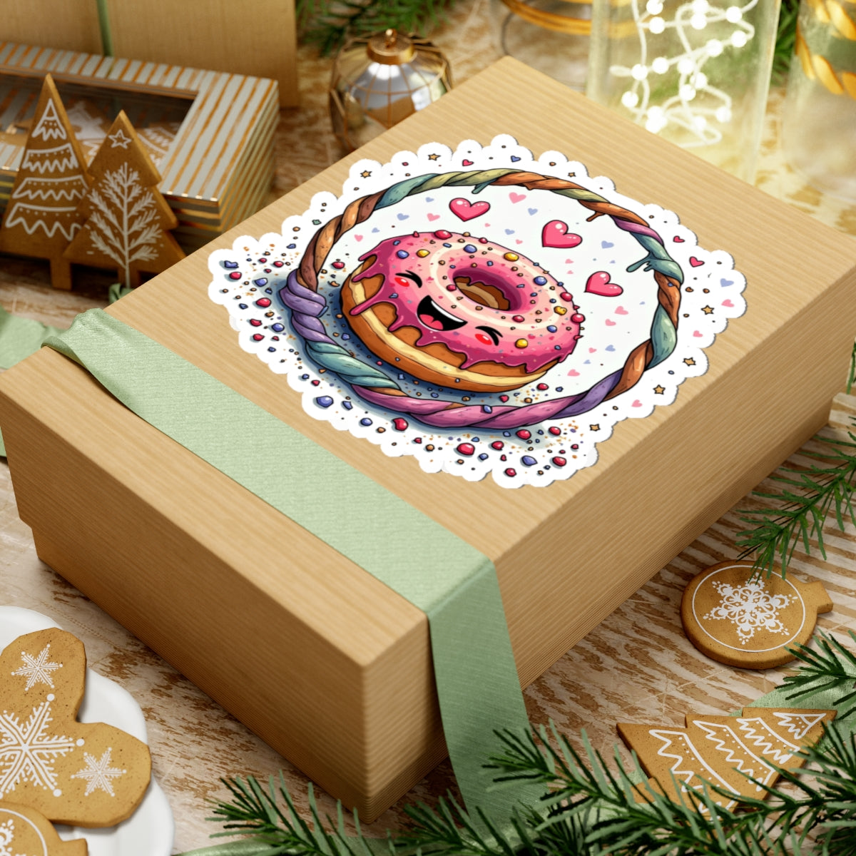 Fun Donut Love - Kiss-Cut Stickers