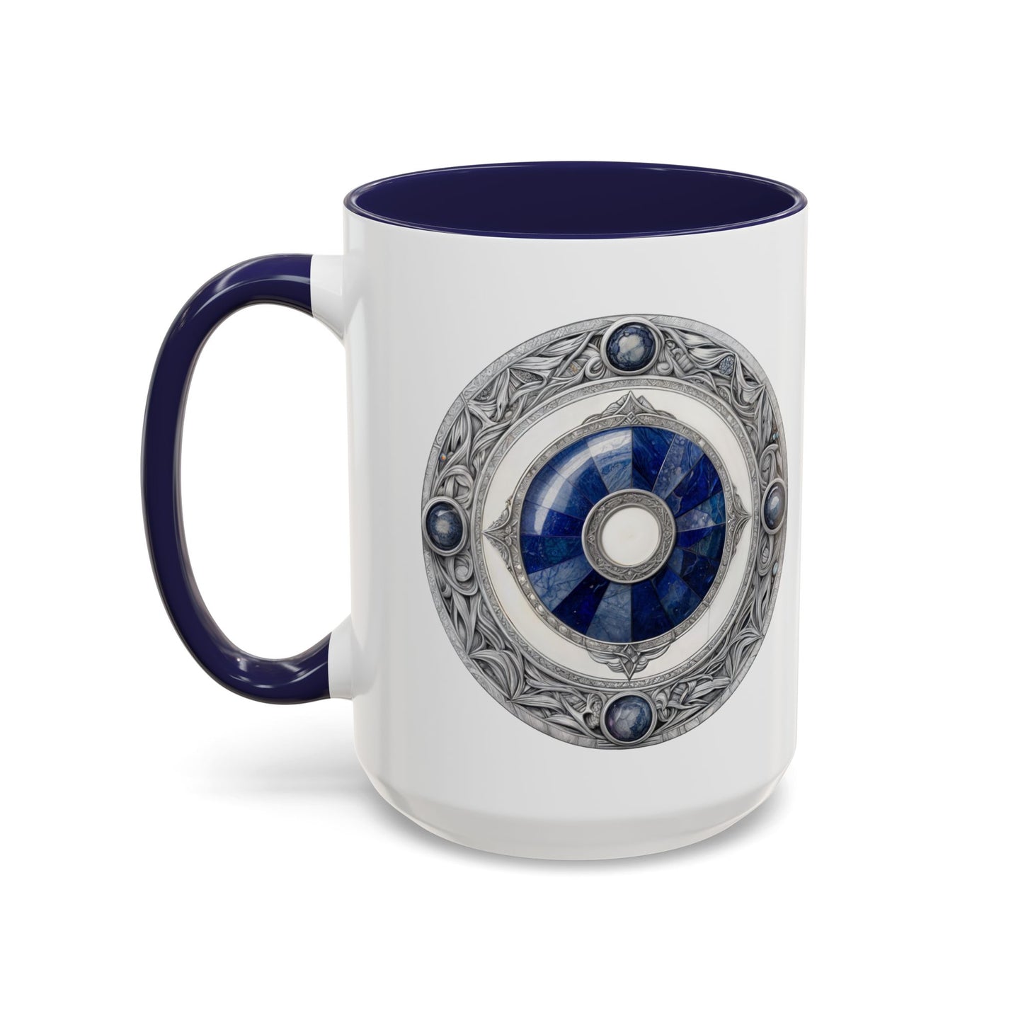 Lapis Lazuli Gemstone Mug with Inspirational Quote and QR Code Perfect for Dreamers Spiritual Seekers and Crystal Lovers