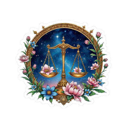 Libra Zodiac Astrology - Kiss-Cut Stickers