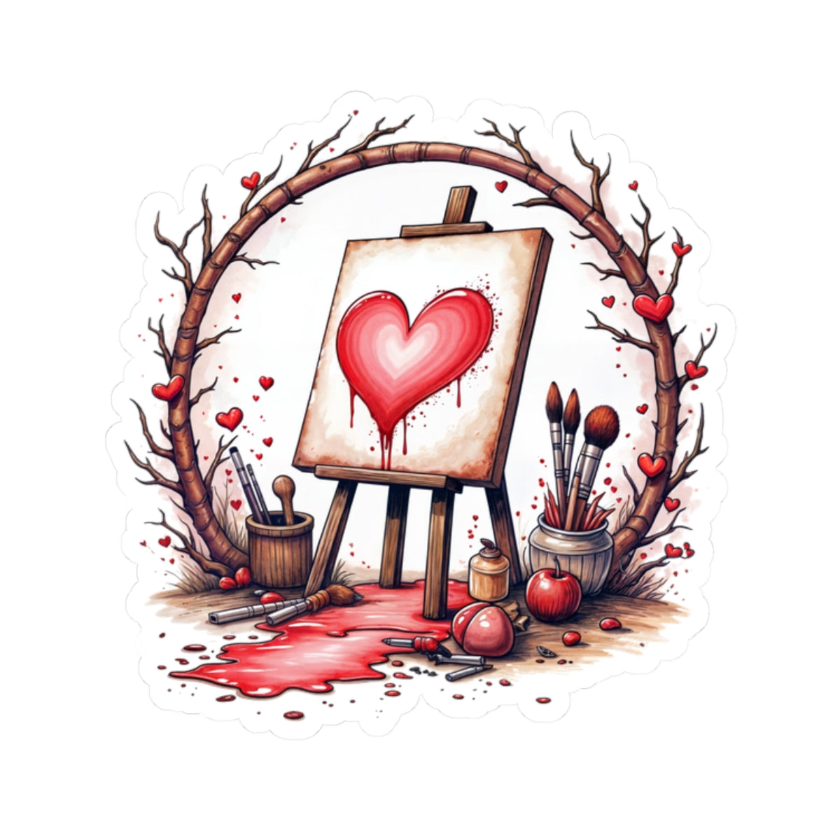 Love Art - Kiss-Cut Stickers