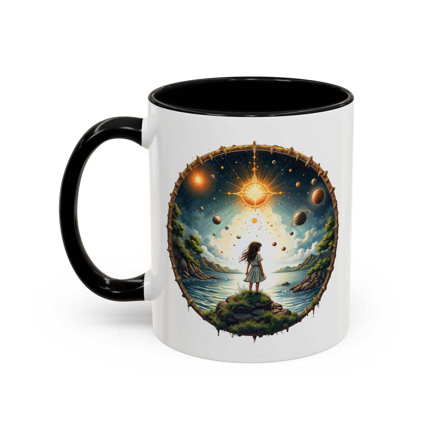 UFO Coffee Mug with Exploring the Final Frontier Quote - Space Enthusiasts Who Enjoy Unique Gifts Hilarious Space Puns QR Code Quote Video