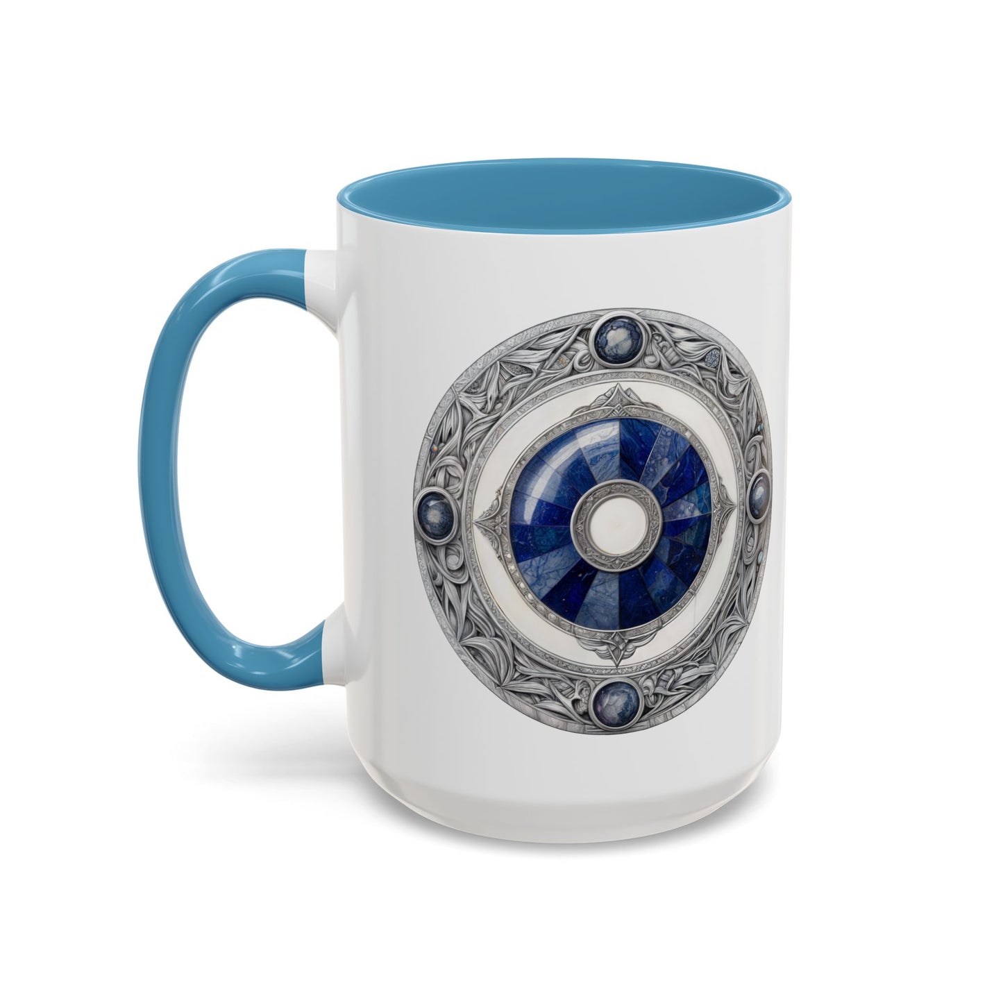 Lapis Lazuli Gemstone Mug with Inspirational Quote and QR Code Perfect for Dreamers Spiritual Seekers and Crystal Lovers