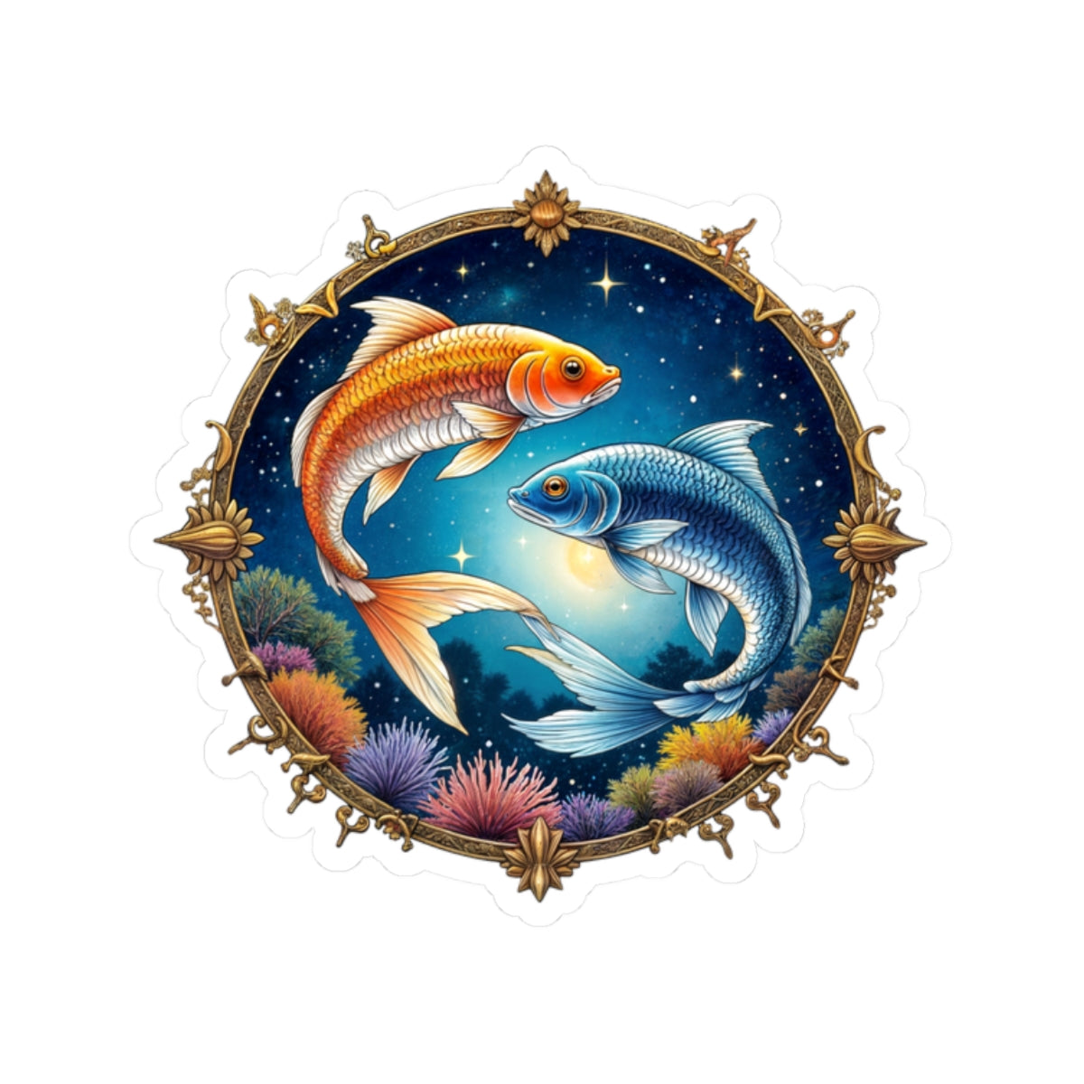 Pisces Zodiac Astrology - Kiss-Cut Stickers