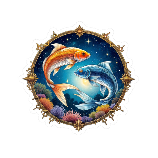 Pisces Zodiac Astrology - Kiss-Cut Stickers