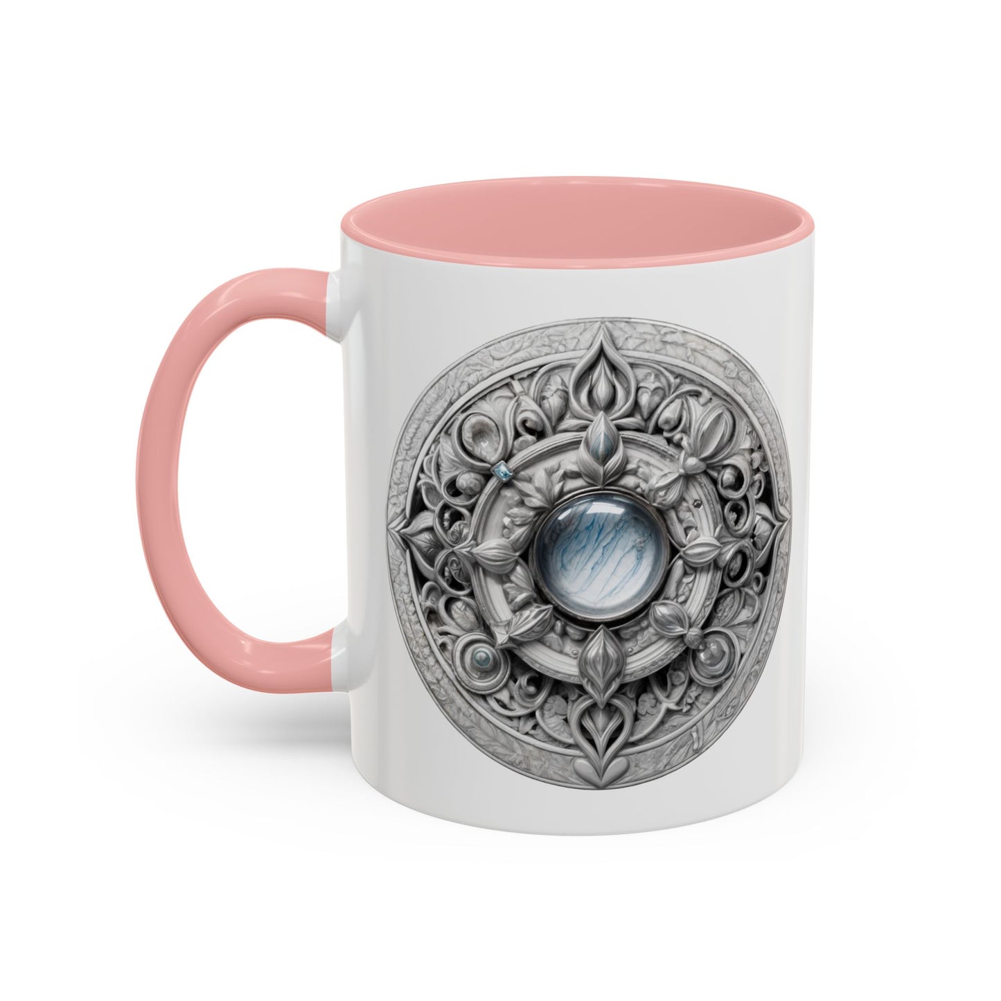 Moonstone Gemstone Coffee Mug with Empowering Quote and QR Code Perfect for Mystics and Creative Spirits Beautiful Crystal Lovers