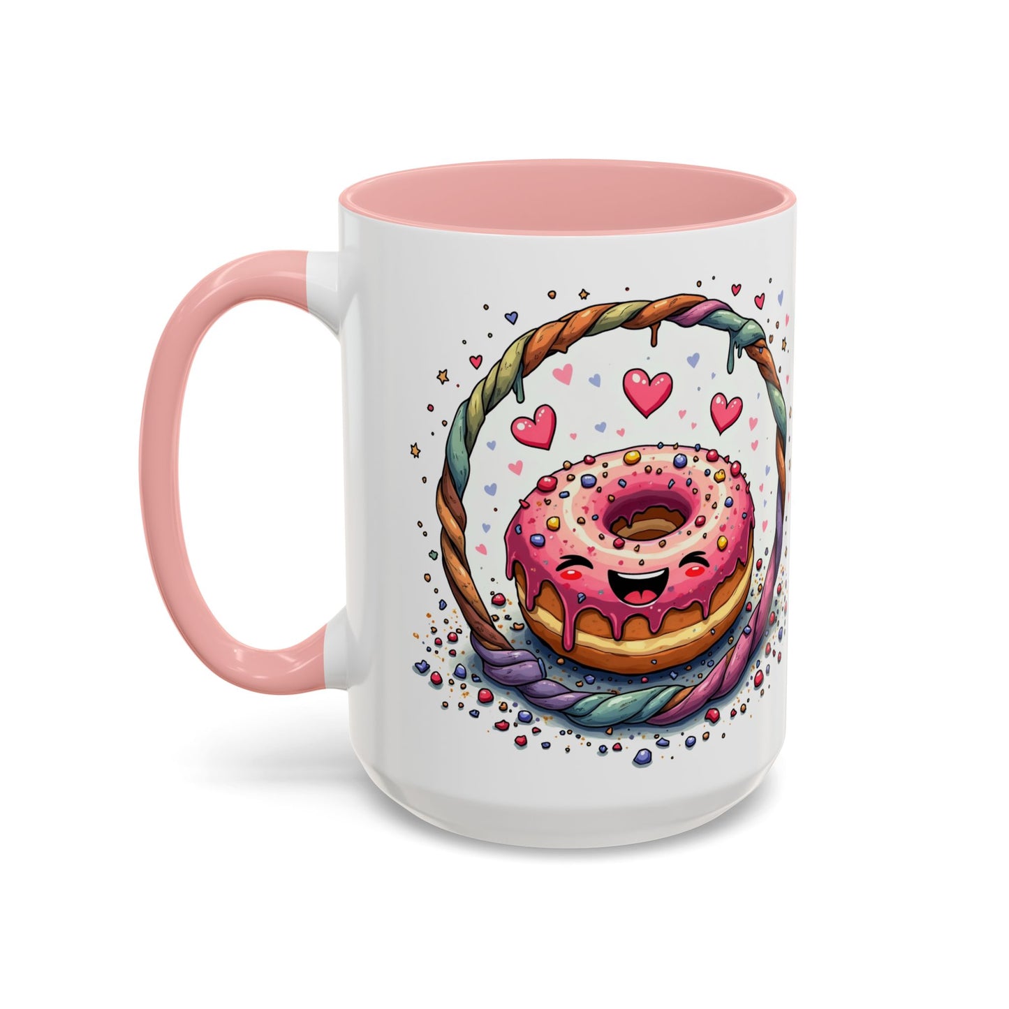 Donut Worry Mugs for Couples Fun Pun Coffee Gift for Sweet Romantic Lovers Perfect Present with Whimsical Love Quote QR Quote Video