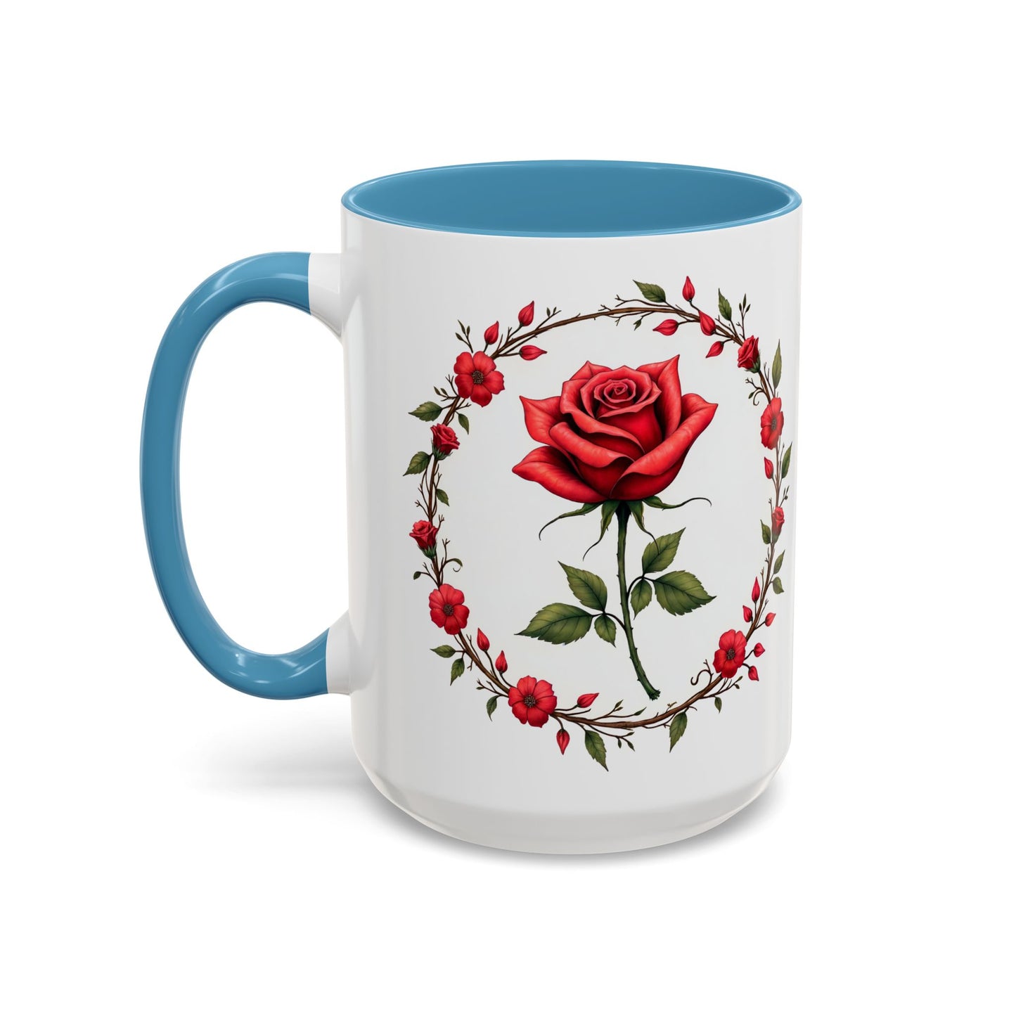 Petal Passion Mug Romantic Gift Idea for Lovebirds Cherish Love with Roses and a Heartfelt QR Quote Video to Celebrate Your Lovers Bond