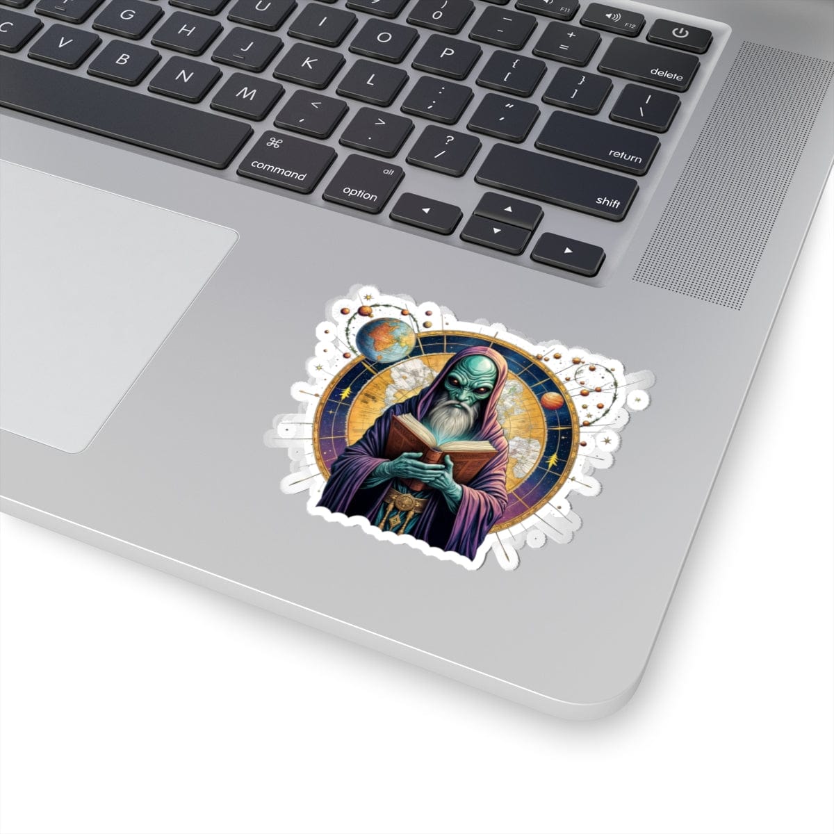 Printify Paper products 3" × 3" / White Sticker - Intergalactic Mystery What's Behind Door Number 3 - Alien & Space Kiss-Cut