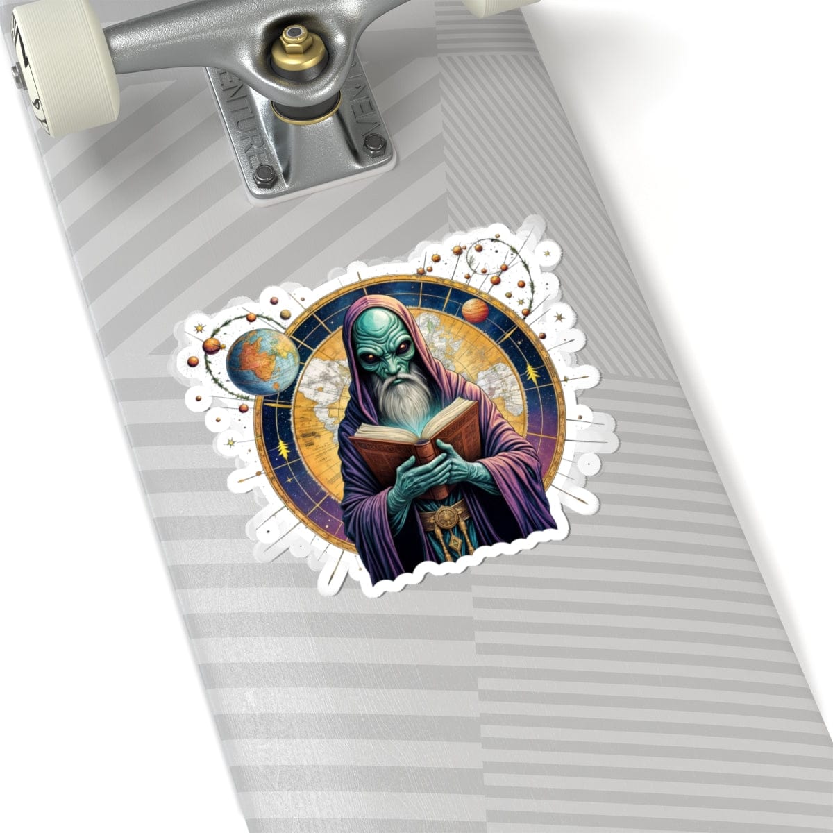 Printify Paper products 6" × 6" / White Sticker - Intergalactic Mystery What's Behind Door Number 3 - Alien & Space Kiss-Cut