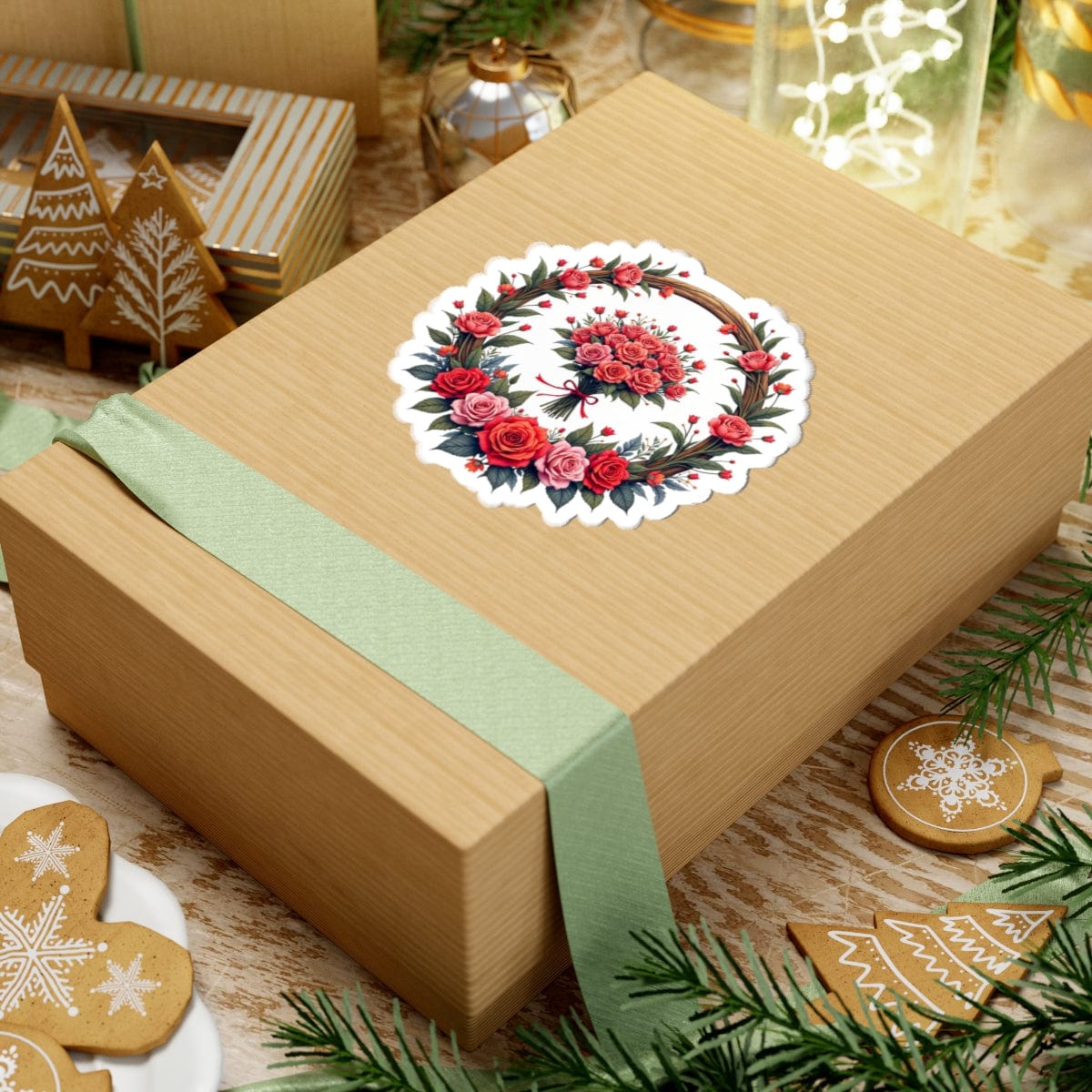 Printify Paper products Rose Blooming Love- Kiss-Cut Stickers