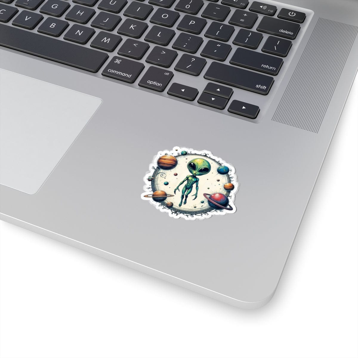 Printify Paper products Sticker - Lost in Space, But Finding Fun Everywhere! - Alien & Space Kiss-Cut